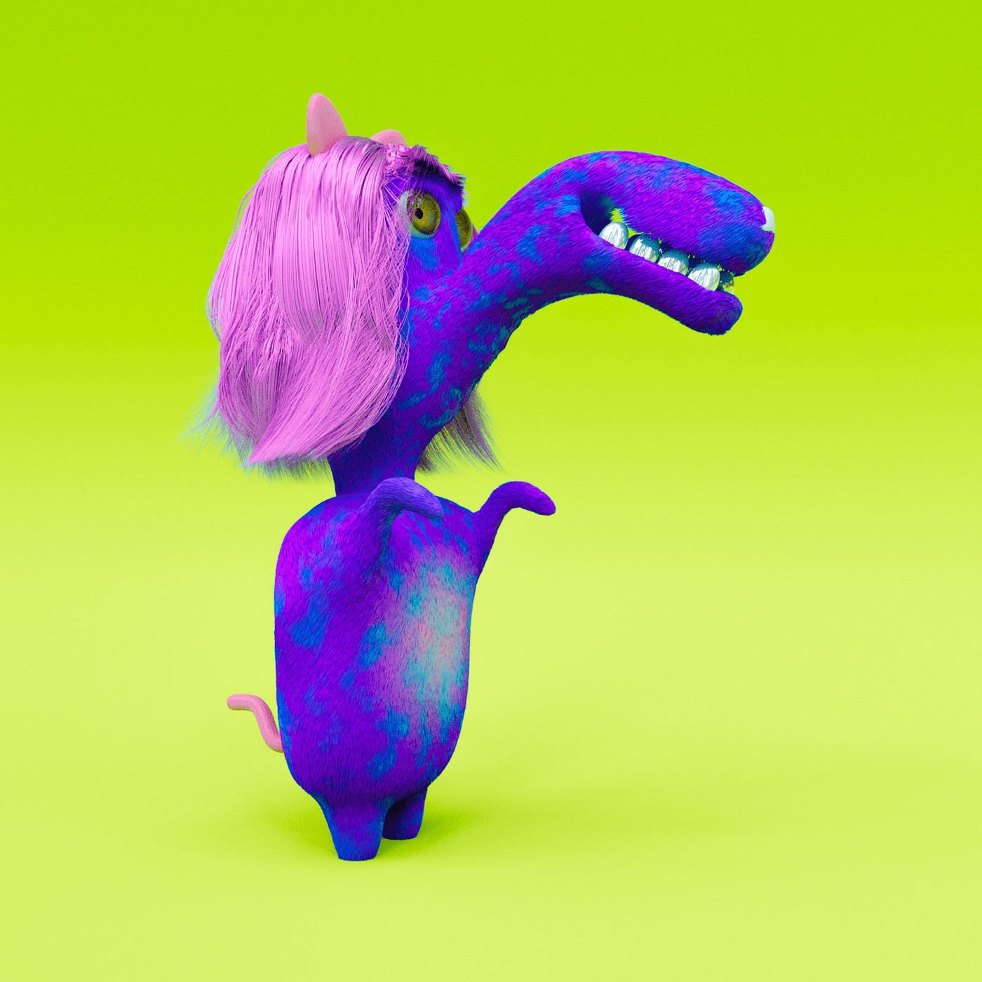 3D Character Character design  cute Digital Art  furry ILLUSTRATION  monster nft typography  