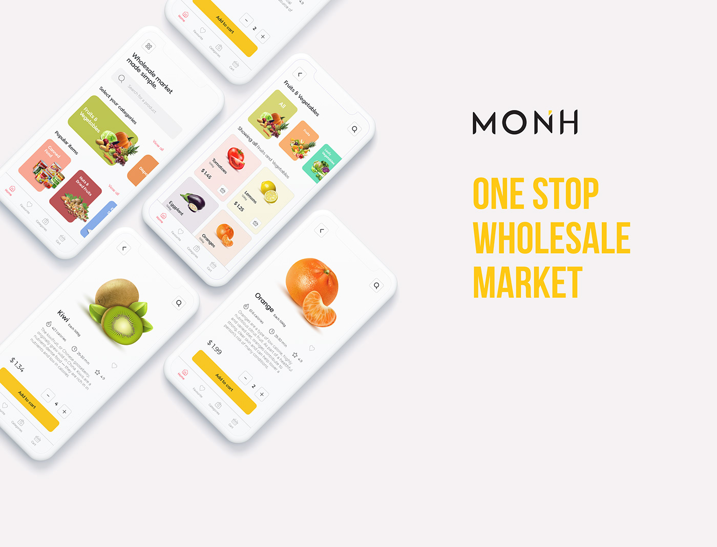 app brand identity branding  delivery Food  Grocery interaction mobile UI uiux
