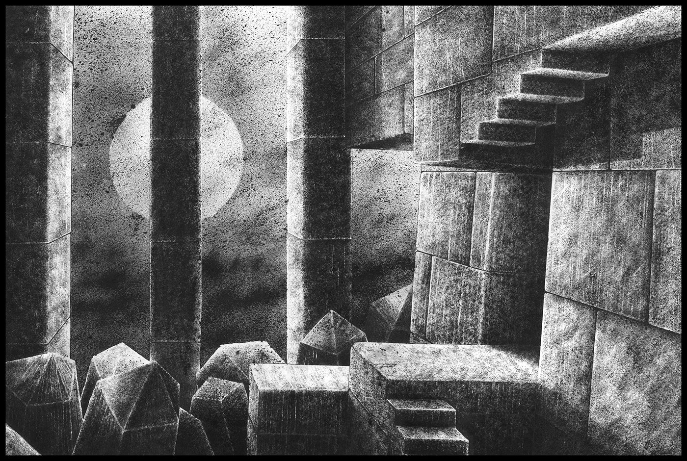 architecture black and white Brutalism Drawing  Fine Arts  indian ink ink ink on paper monochrome pierre barraud de lagerie