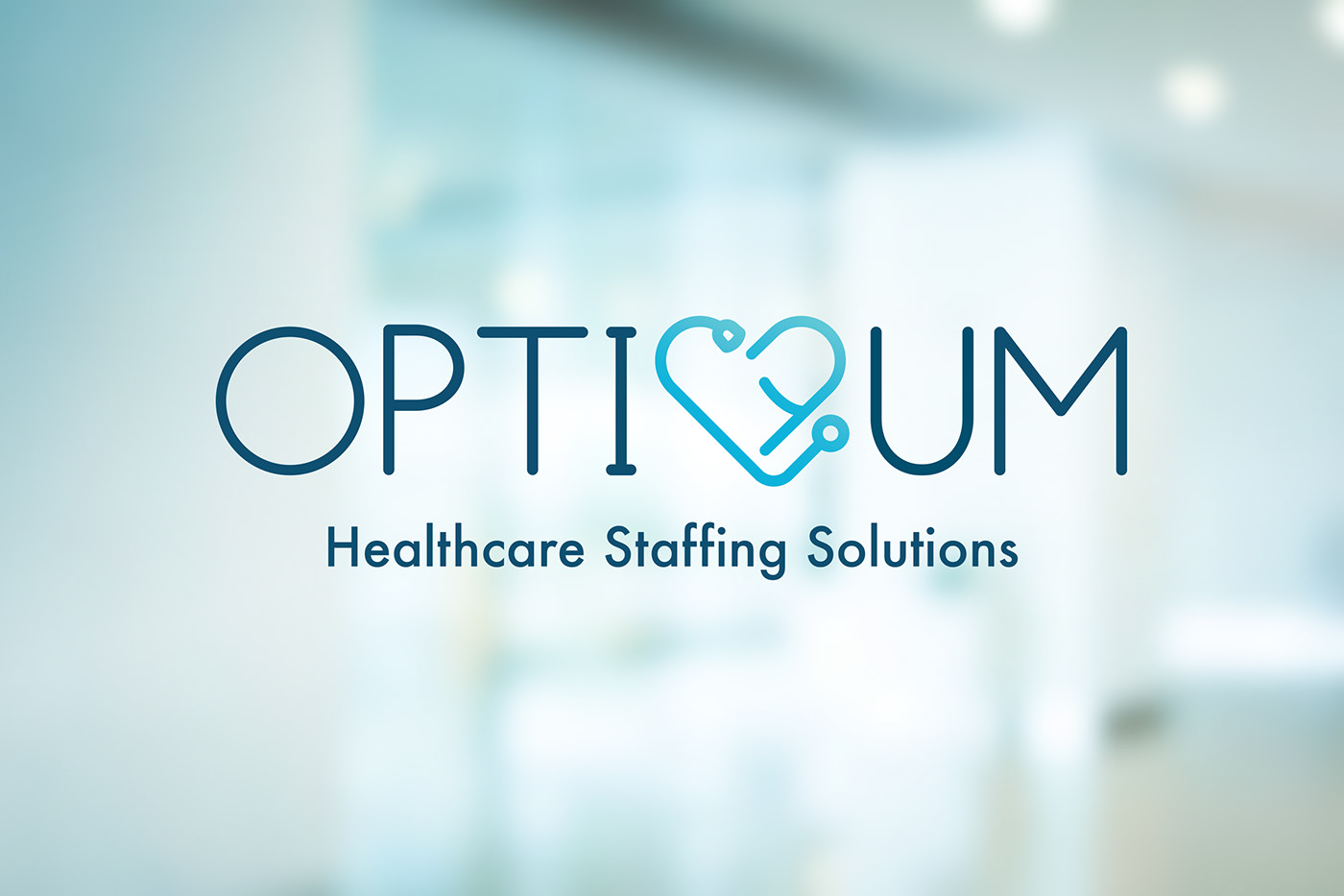 Optimum Healthcare Staffing Solutions visual identity and logo.