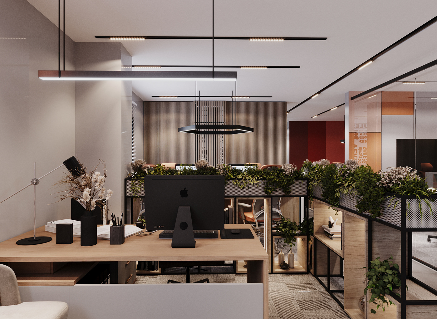 company Office Office Design office furniture design interior design  architecture visualization рендер 3ds max