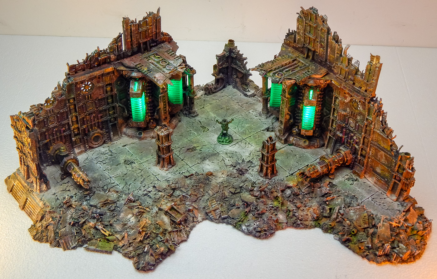 abandoned Cyberpunk decay Diorama future metal ruins rust Scifi Warhammer