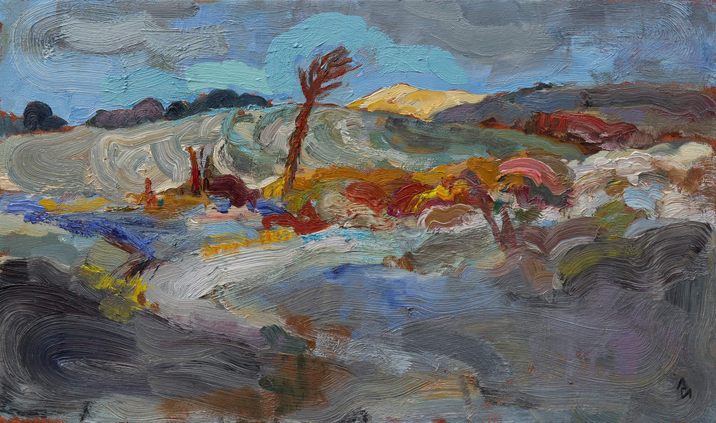 Oil Painting bulgaria Landscape portrait IMPASTO