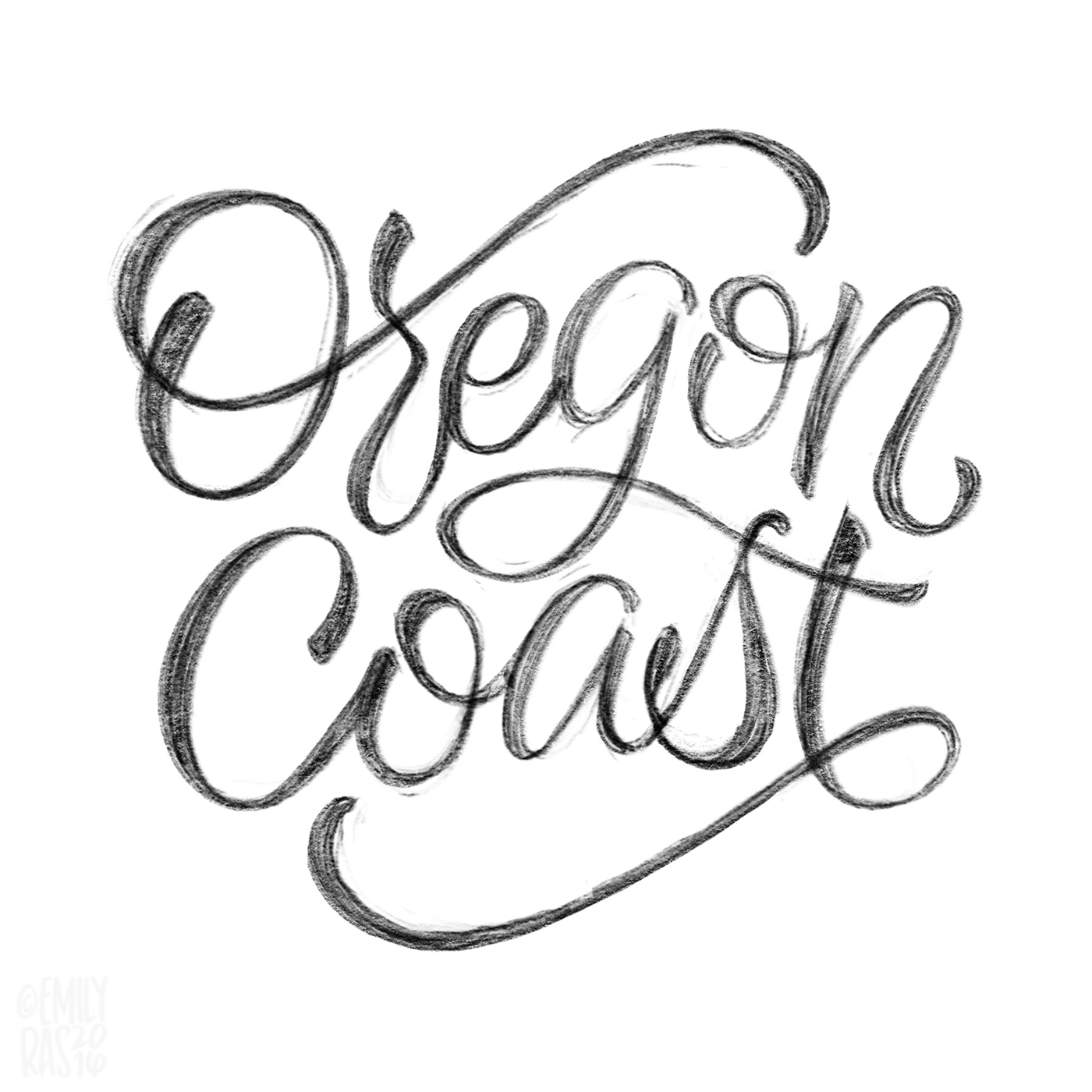 lettering HAND LETTERING letterform design Travel beach vacation summer Oregon Coast Photography 