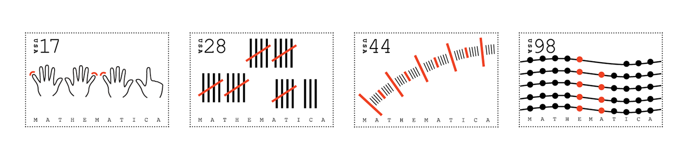 graphic design  ILLUSTRATION  Stamp Design mathematic EAMES design guide visual system