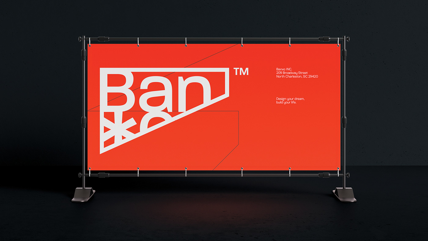 banxo brand identity branding  construction industrial logo
