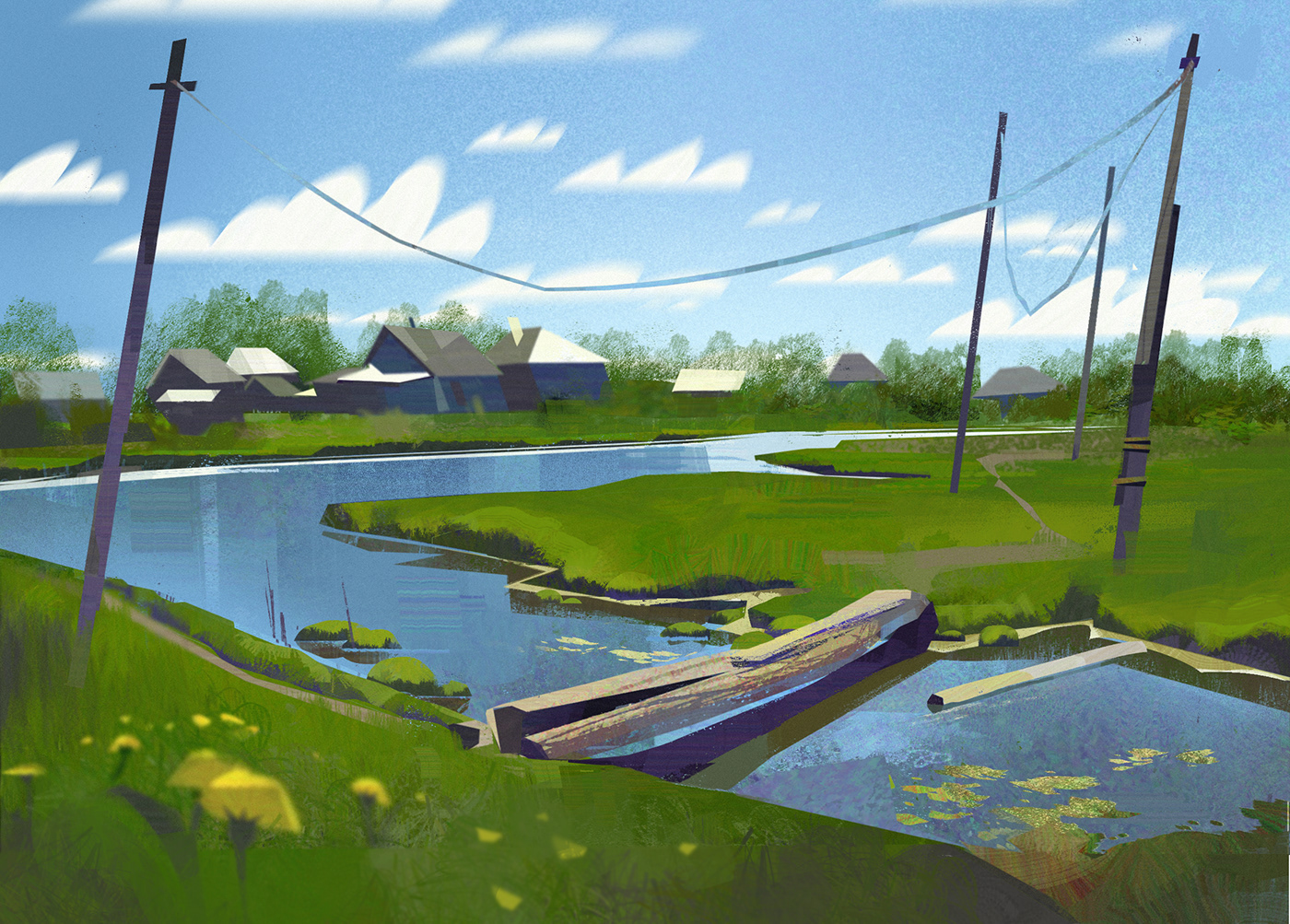 background CGart digitalart digitalpainting environment Landscape plein air pleinairpril sketch speedpaint