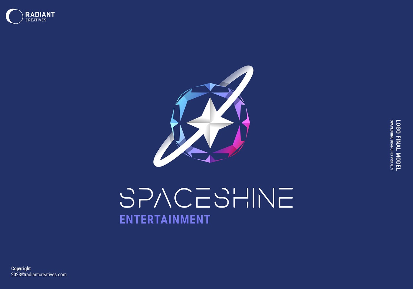 logo Logo Design brand identity branding  minimal visual identity Corporate Identity Space  planet stars