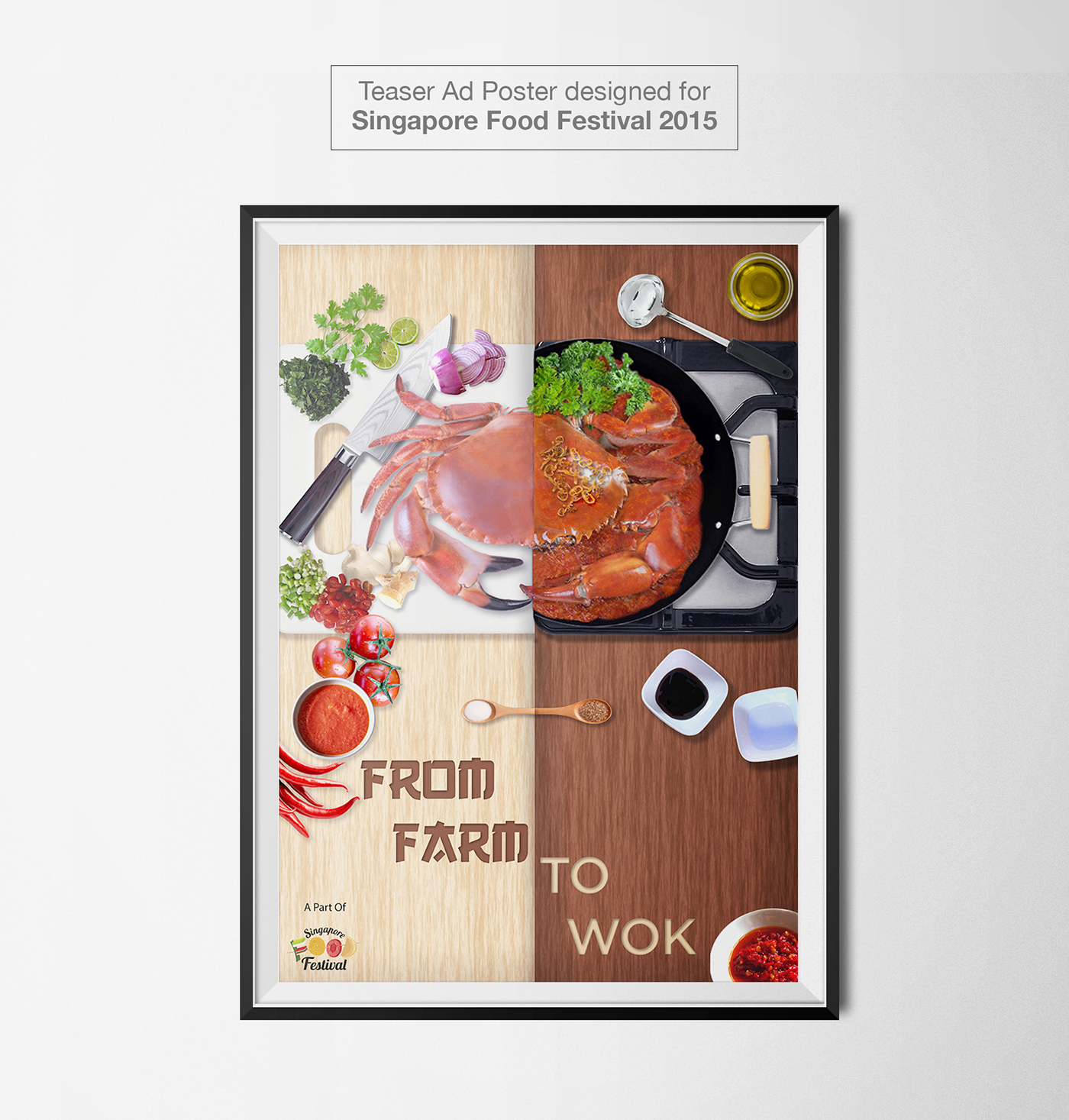 chili crab wok farm cook dish teaser ad poster