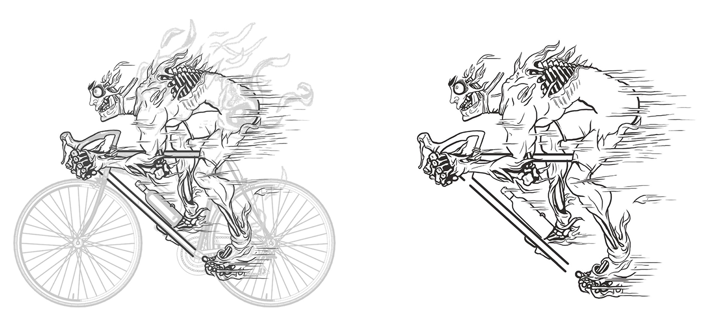 #zombie #tombland #cycling #wine #cigarettes #Wacom  #cintiq #photoshop #illustrator #Bones
