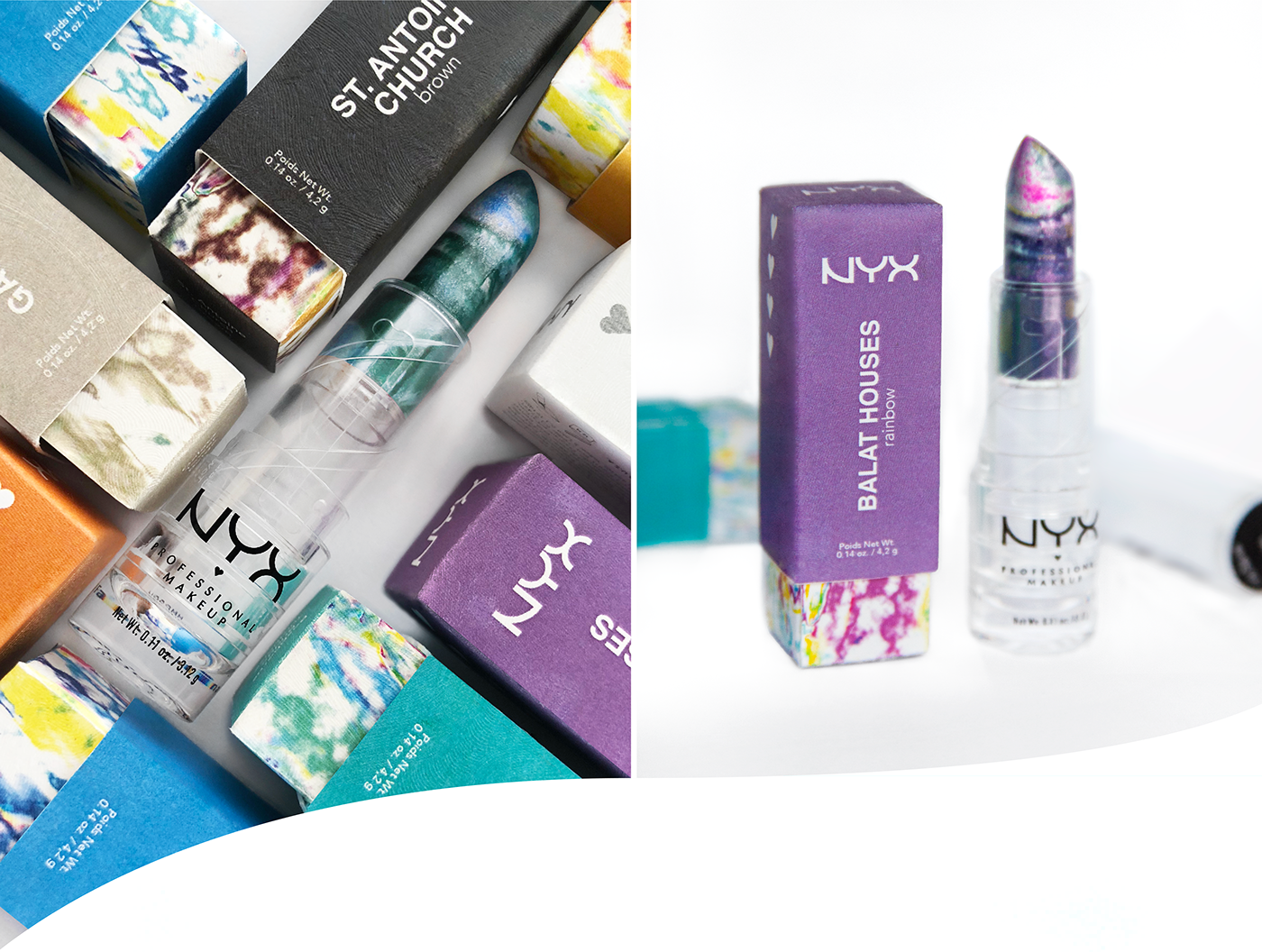 nyx lipstick nyxmakeup Marble lipstickseries Packaging packagindesign texture colorful eyecatchy