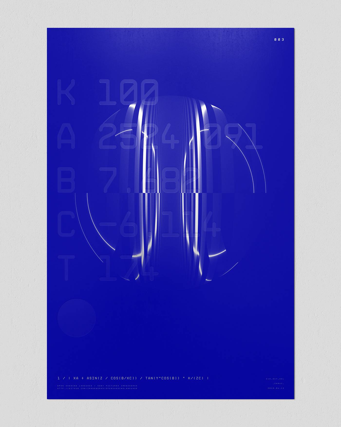 mathematical Procedural generative poster OSL octane Cinema abstract pattern digital