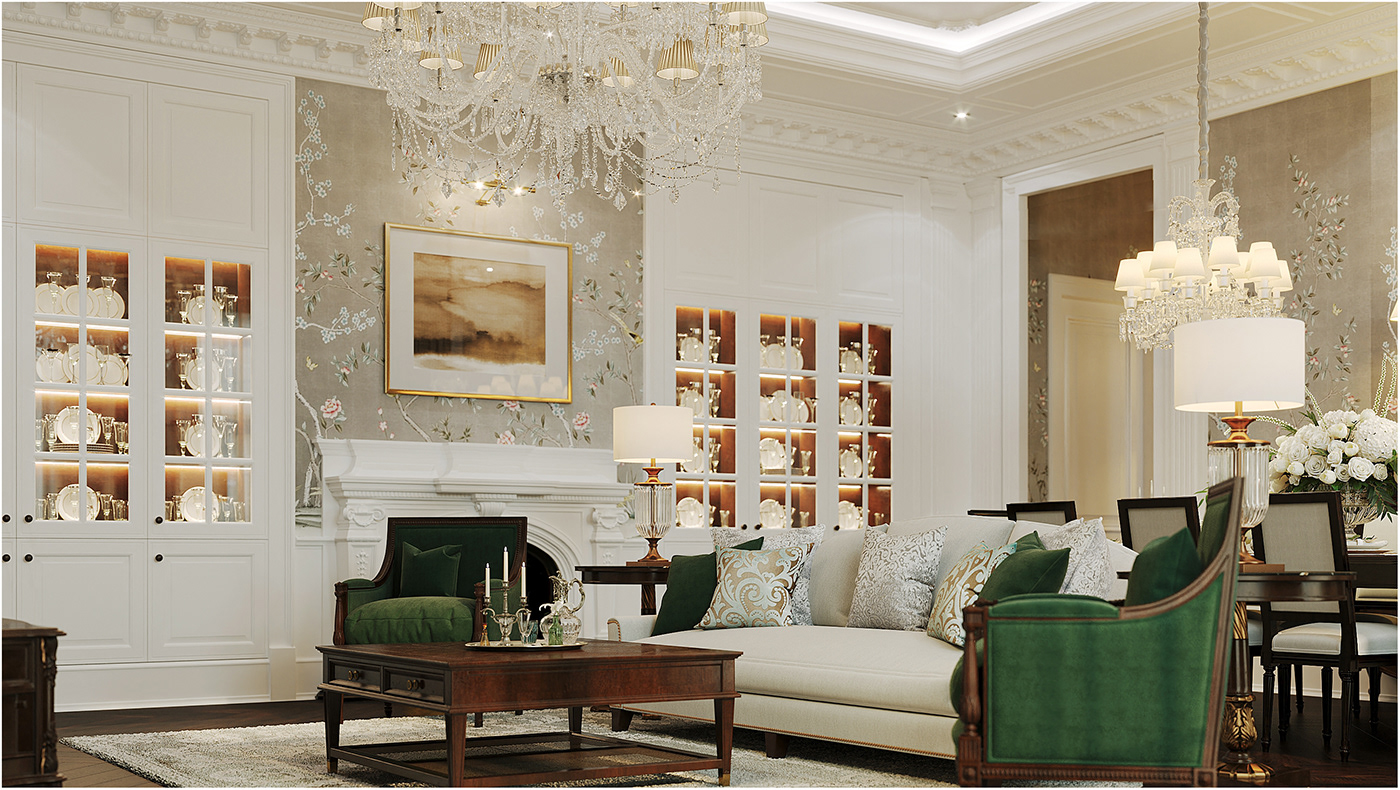 Classic elegant Interior living room luxury