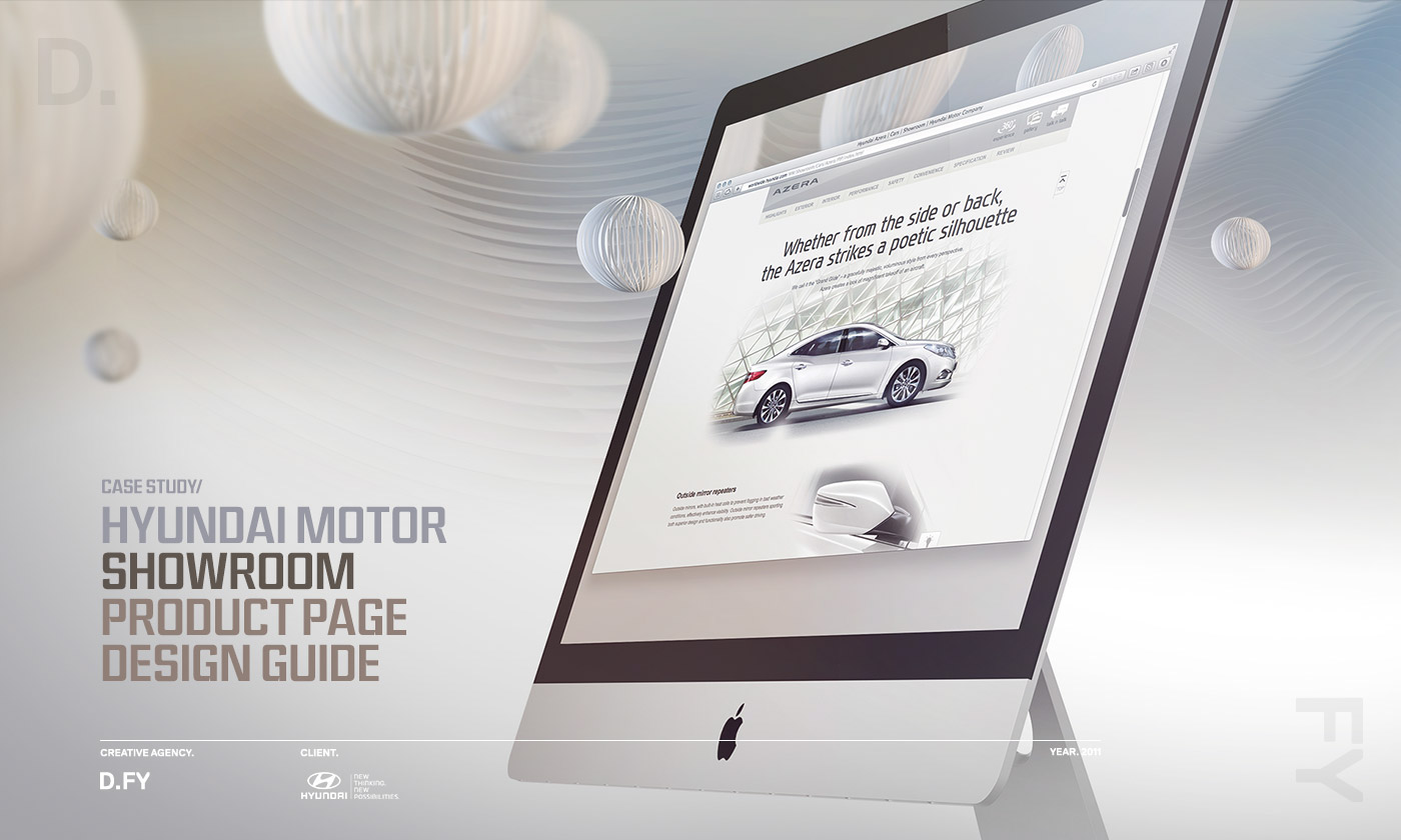 worldwide showroom ux/ui design guide Image Retouching Case Study Webdesign product Hyundai Motor Vehicle Inforgraphic