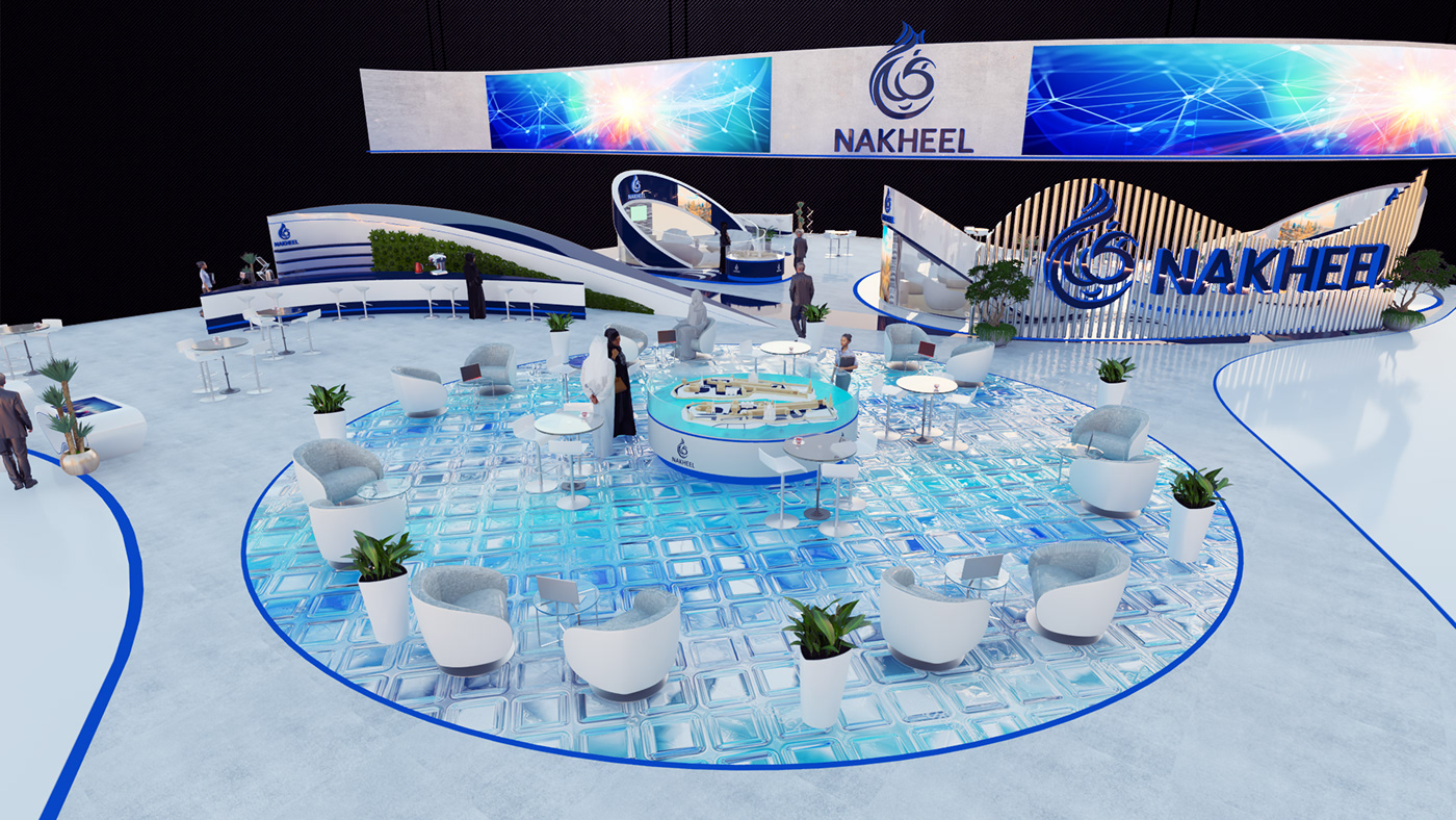 nakheel Gitex Exhibition  Stand new Bahaa eldin Mohamed bahaa2 counter 3D concept