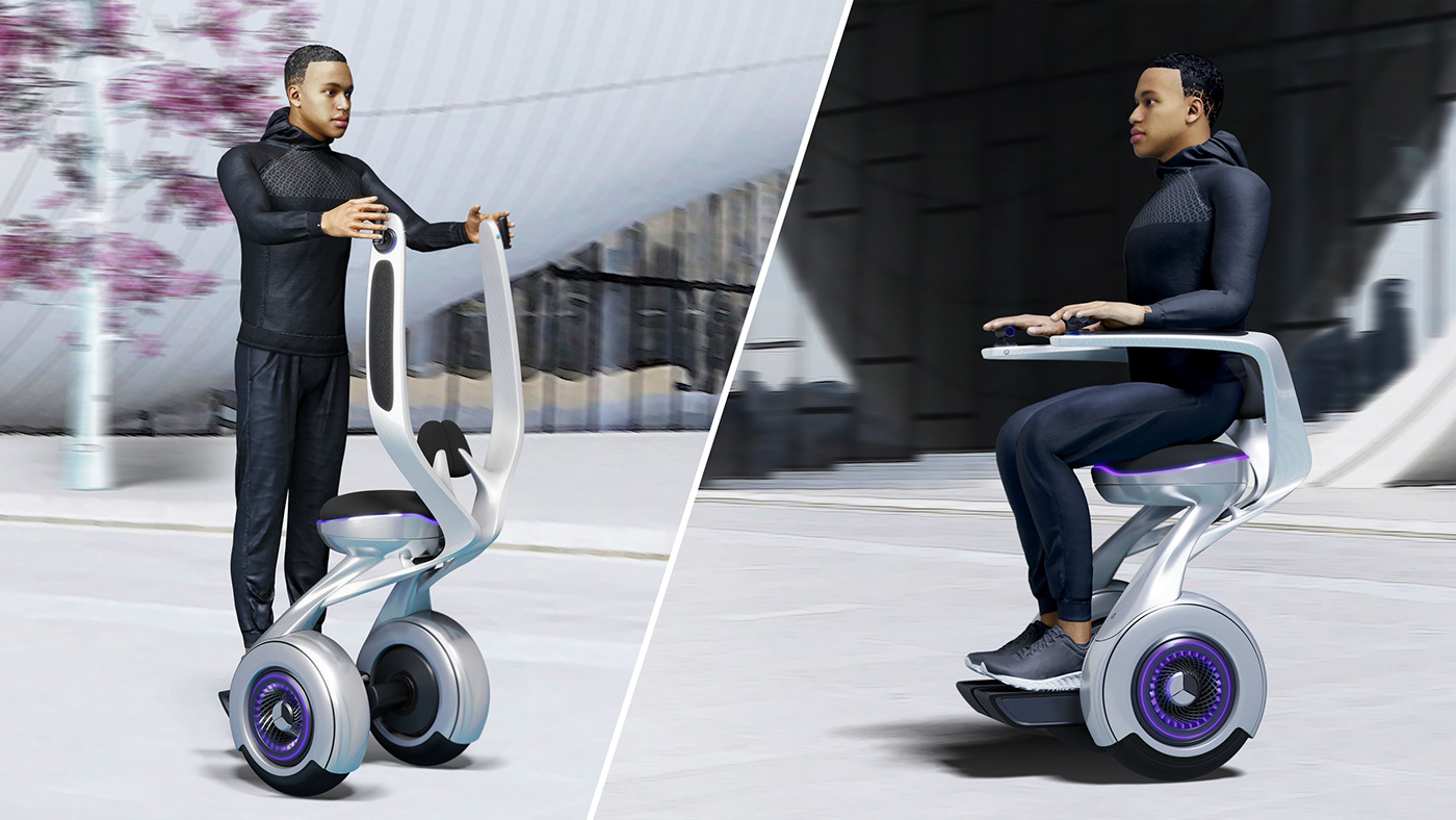 3D concept Ebike Escooter futuristic industrial design  Micromobility mobility segway transportation