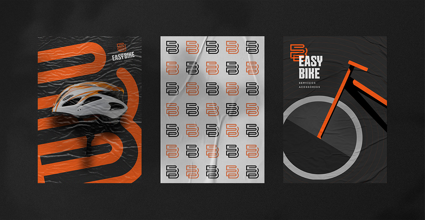 Bike branding  Cycling cyclist logo Logo Design sports visual identity orange
