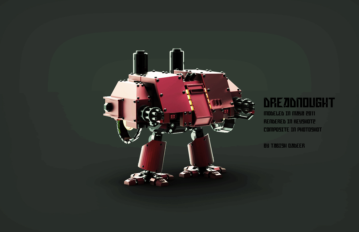 Dreadnought 3D model robo
