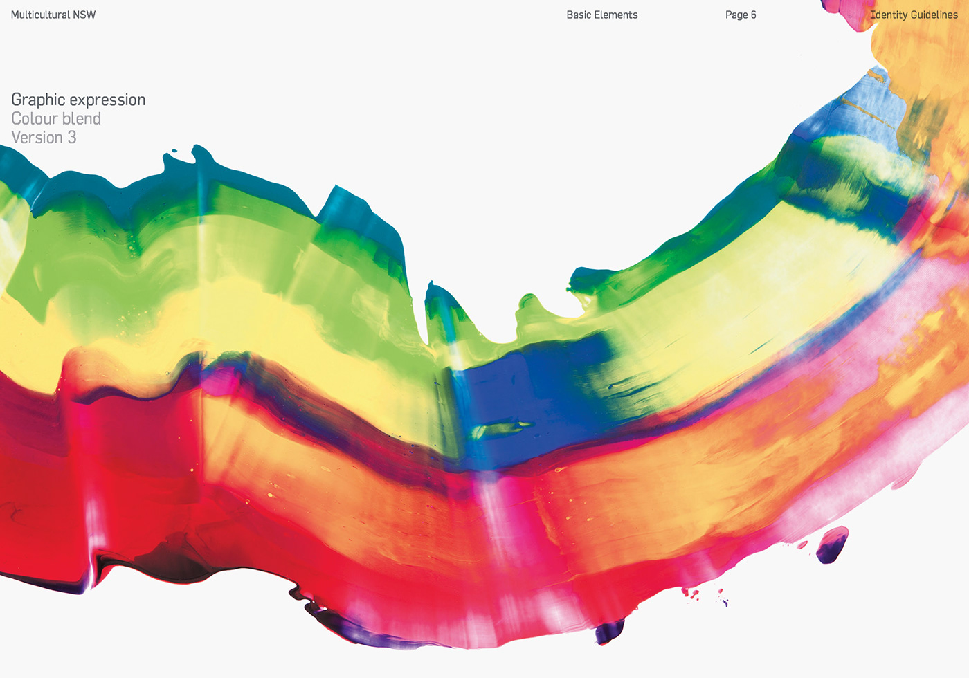 colour blending  Squeegie paint map multicultural New South Wales Government Awards brochure gestural editorial