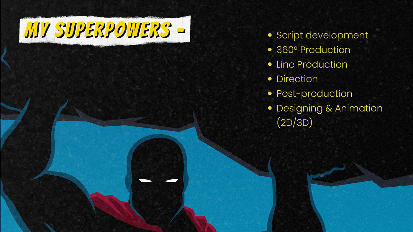 portfolio production company producer Video Production animation  batman SuperHero designing Advertising  filmmaking