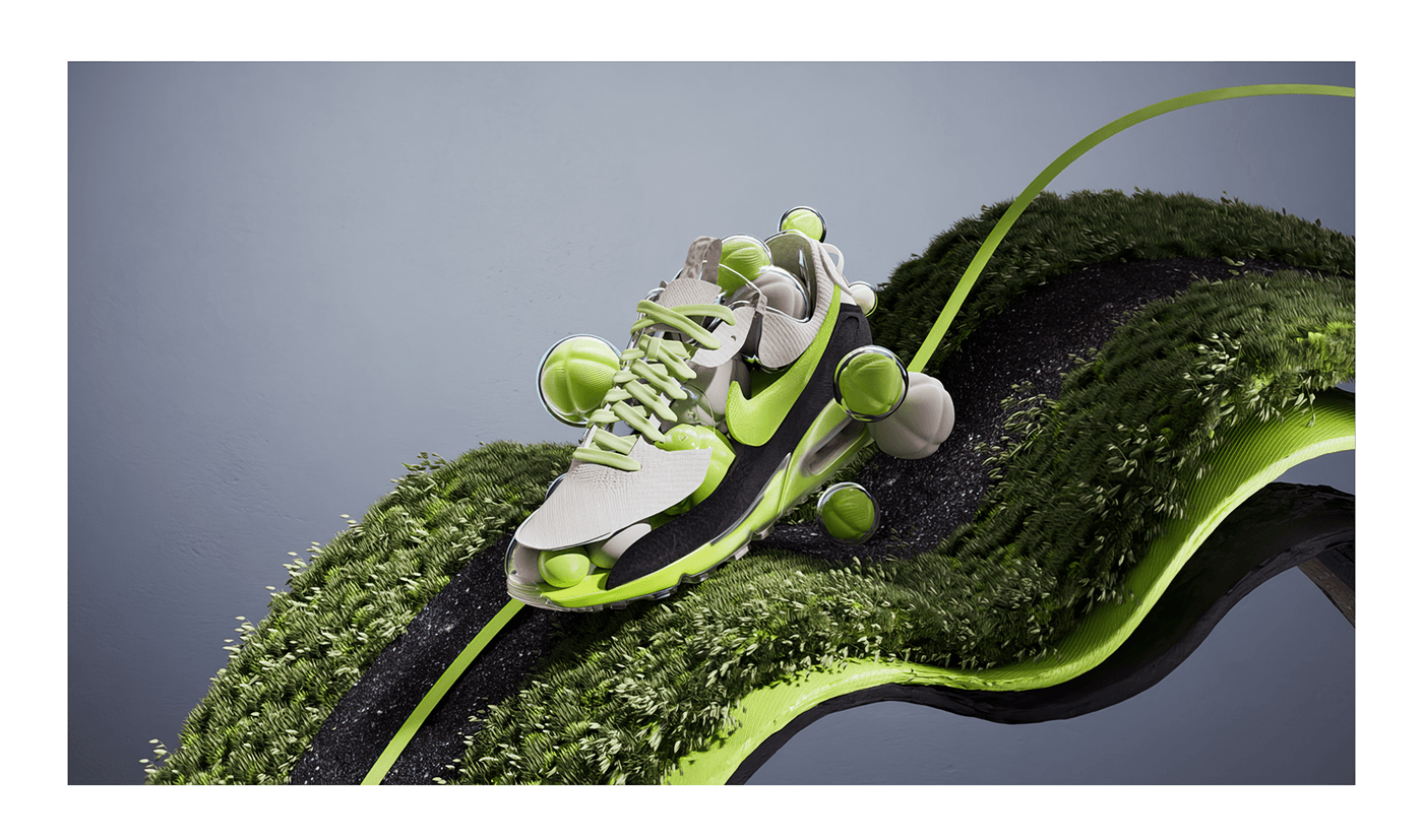 3d design sneakers Nike Shoes art direction  CGI design