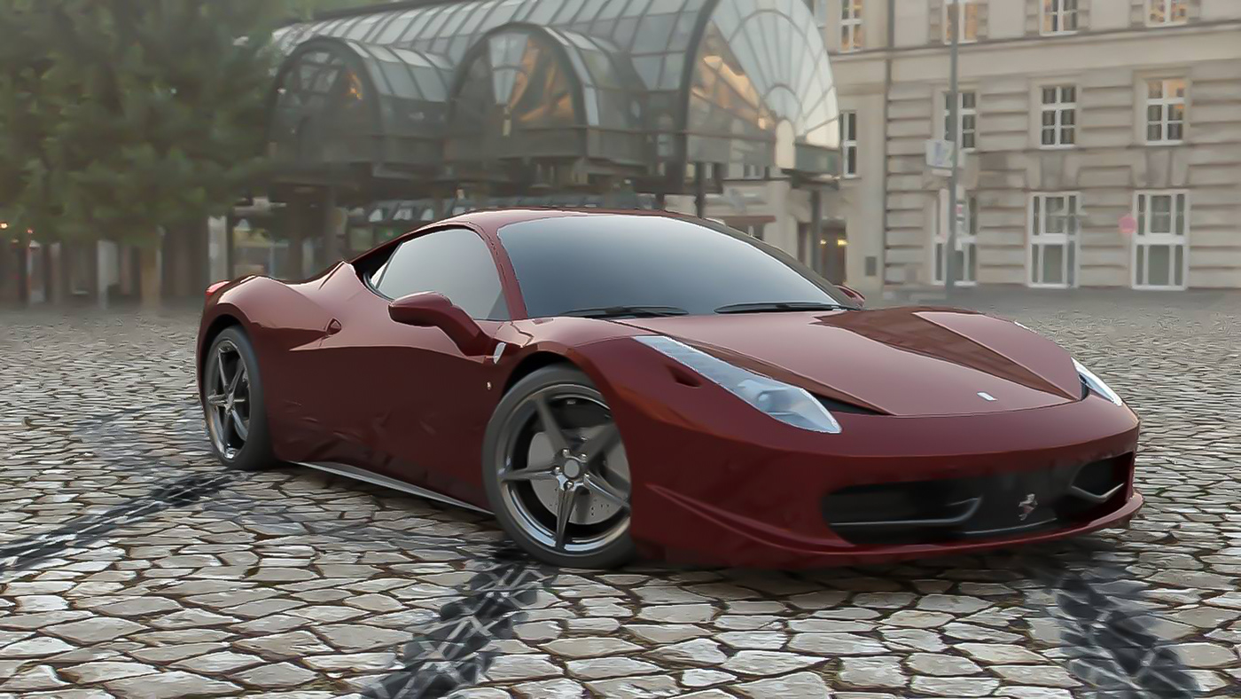 FERRARI animation  car 3d max vfx corona redner Project moton graphics