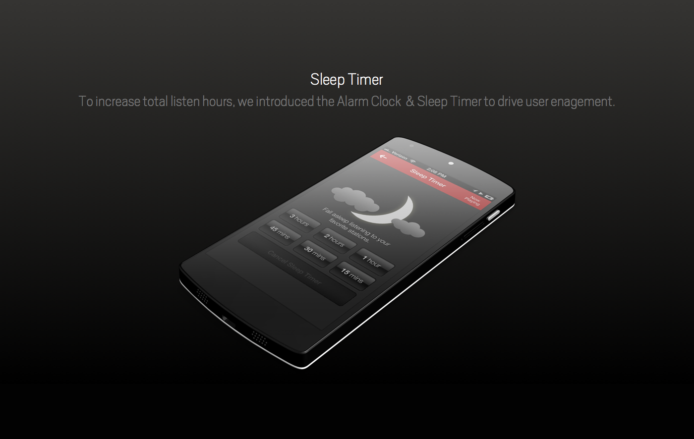 iheartradio Alarm clock sleep timer android spotify rdio pandora