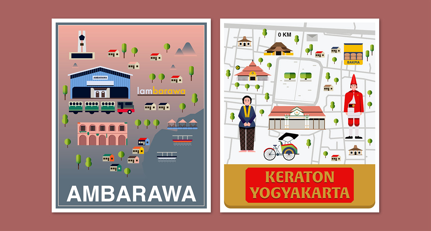 Buddha city ILLUSTRATION  indonesia infographic java map people tourism Travel