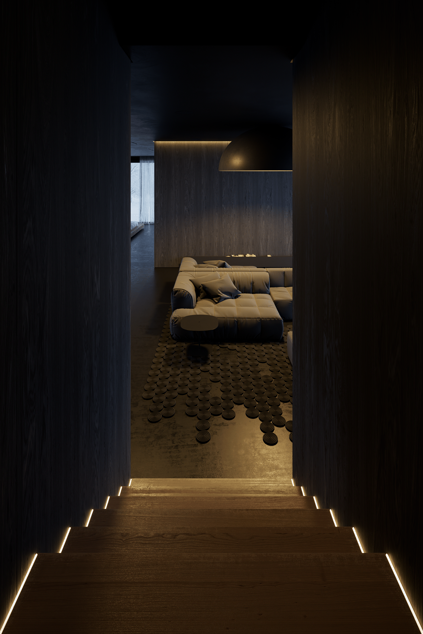 3dsmax architecture blackinterior Conceptdesign CoronaRender  inspiration interior design  Render visualization дизайн интерьера