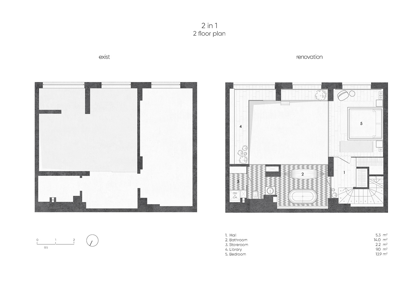 apartment ArchDaily design duplex flat Interior minimal oksanashumelda realization top