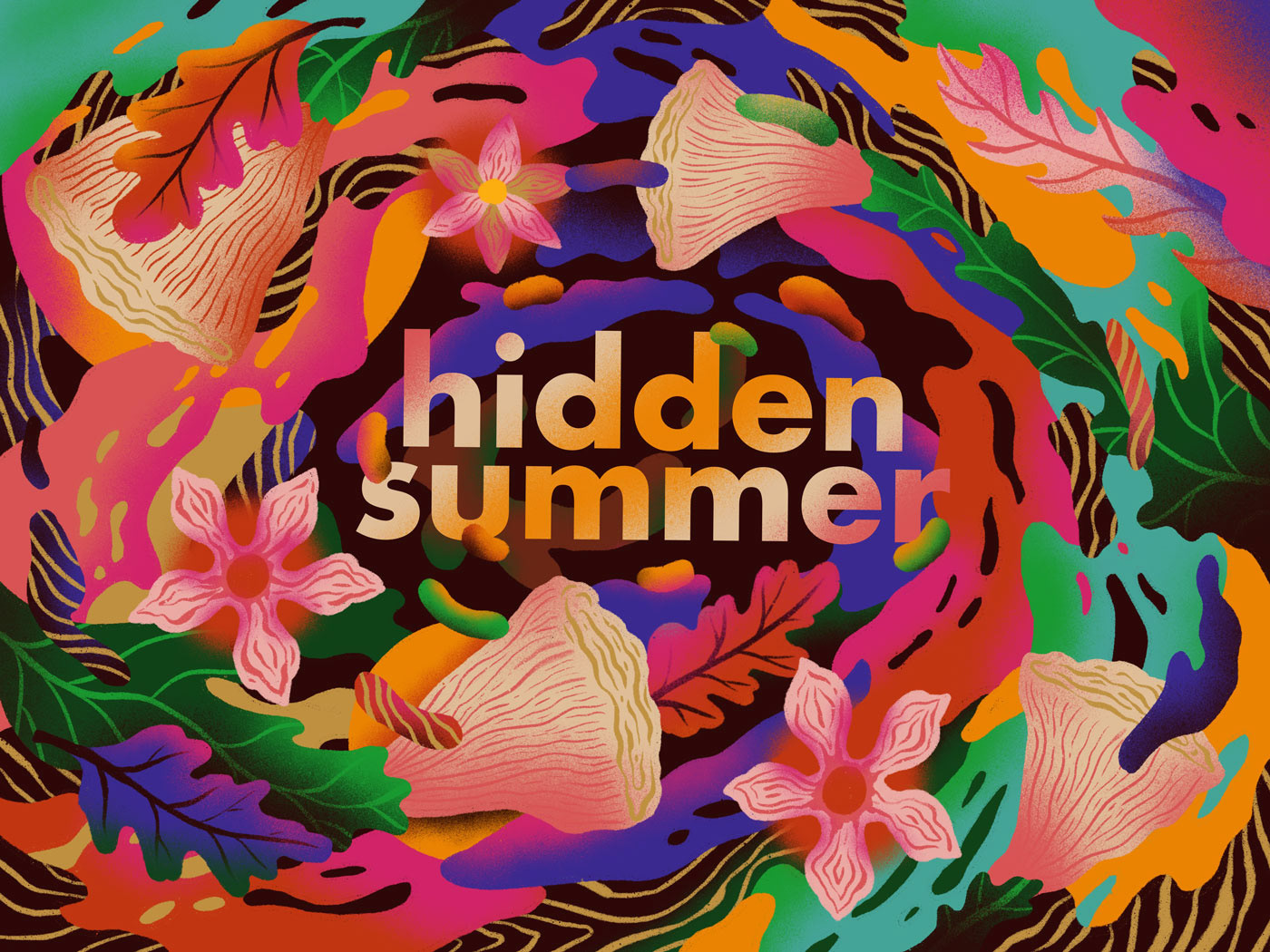 Hidden Summer Illustration using Procreate