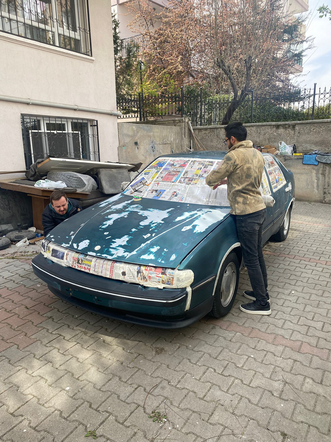 car drawing car painting cartoon style ankara Saab 9000