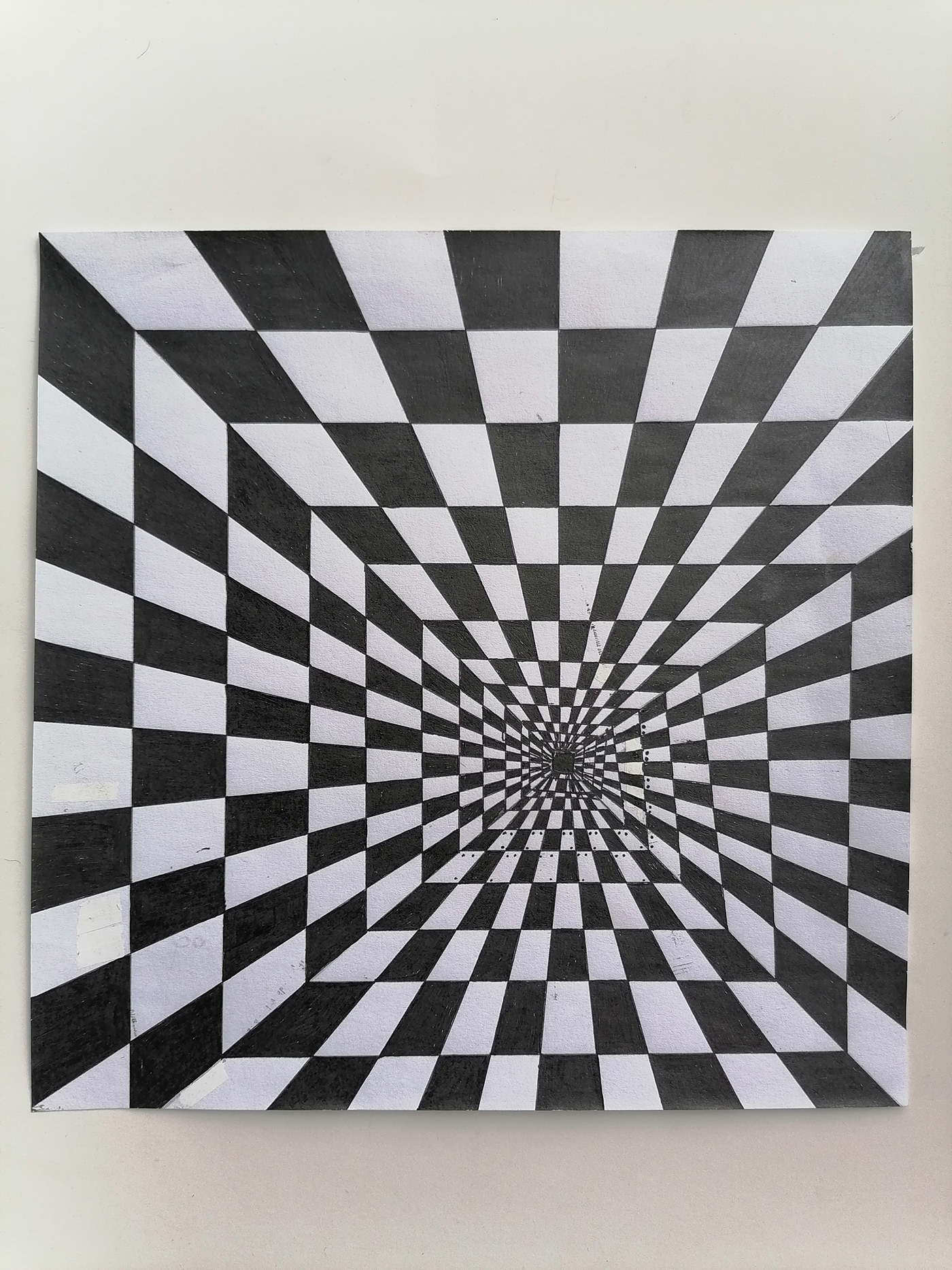 Drawing  painting   inktober black and white black optical optical illusion abstract geometric ink
