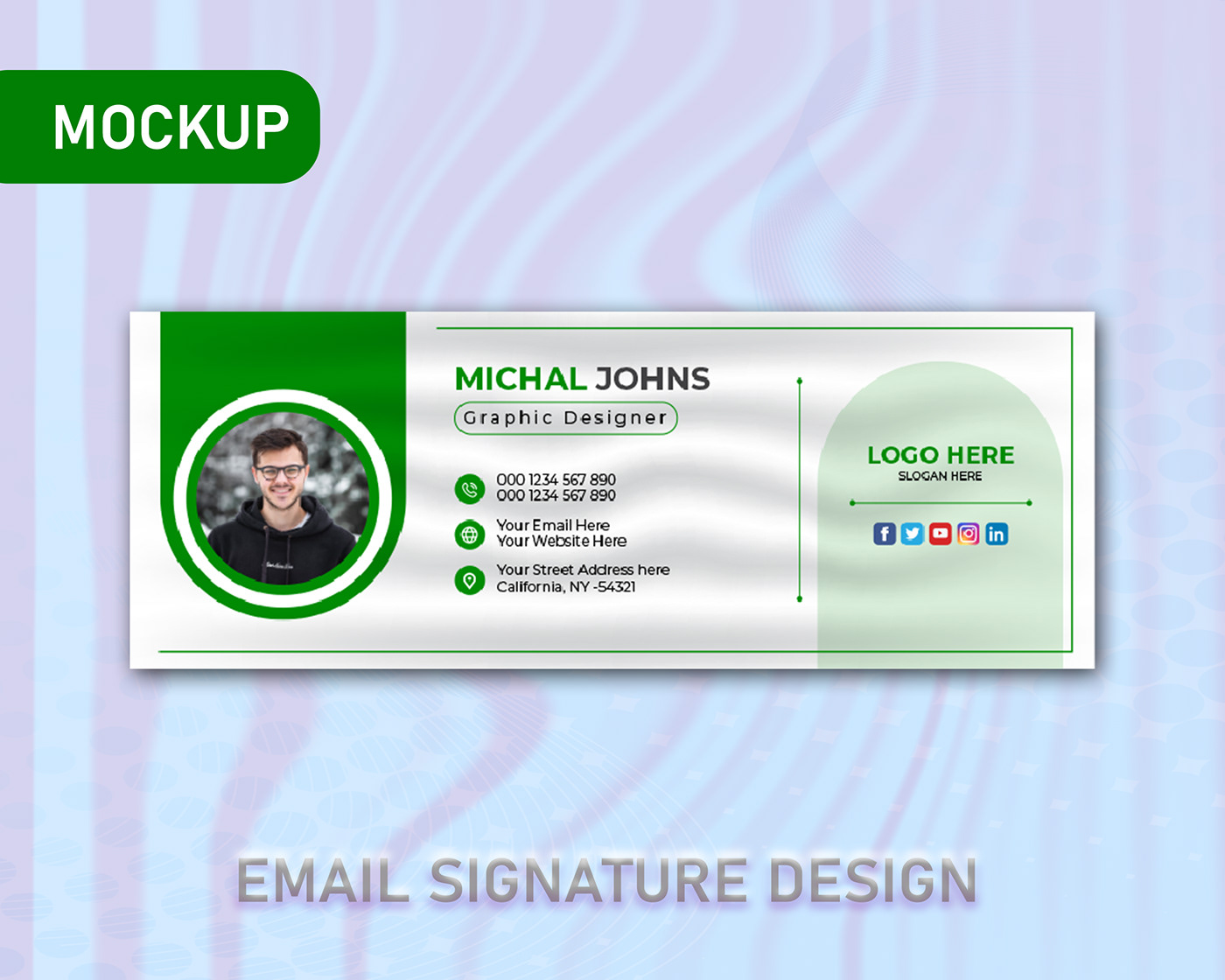 email signature email signature design Email Signature Template design marketing   Advertising  Corporate Design modern Professional Email Design