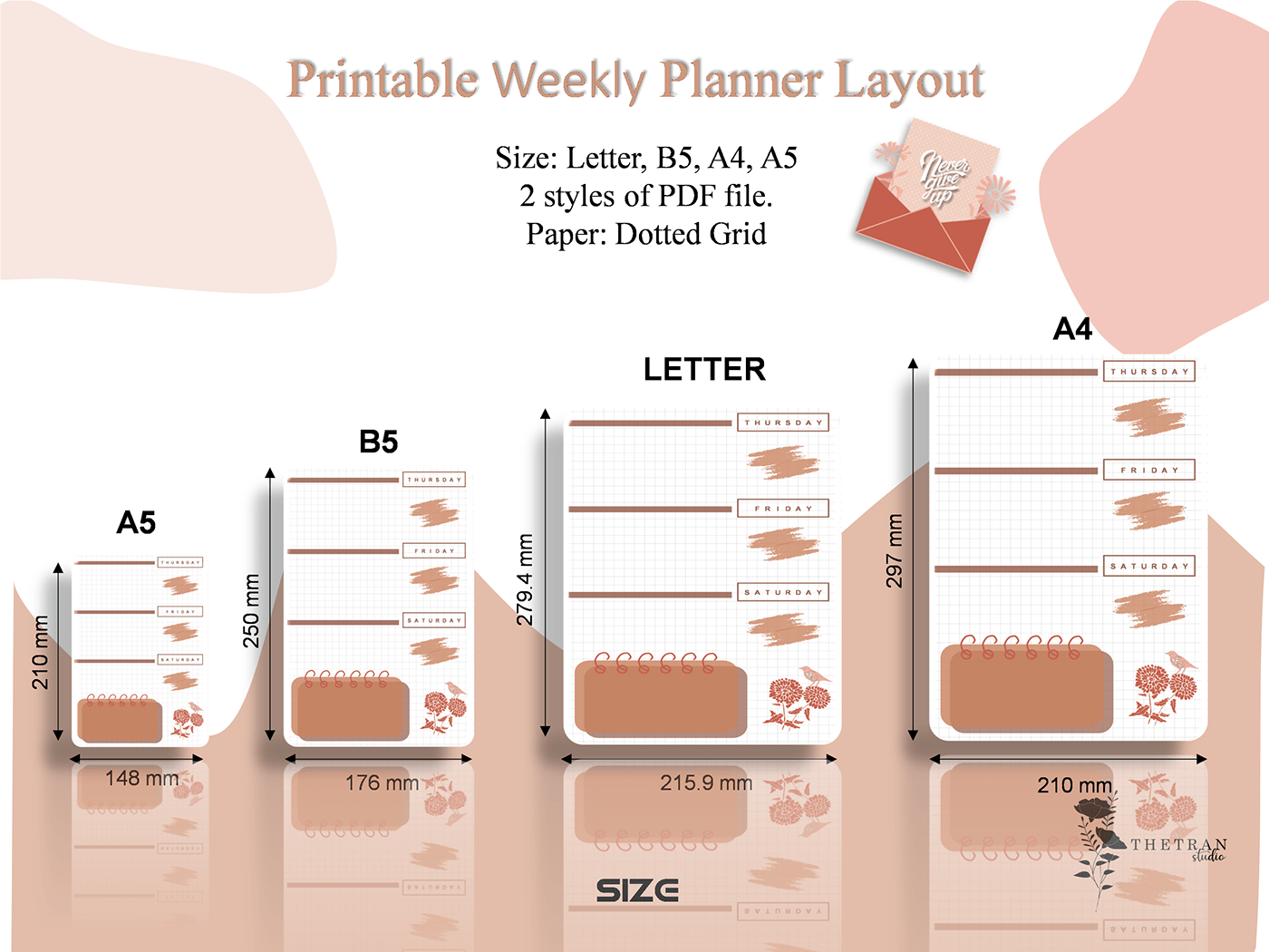 Printable Weekly Planner by The Tran Studio
