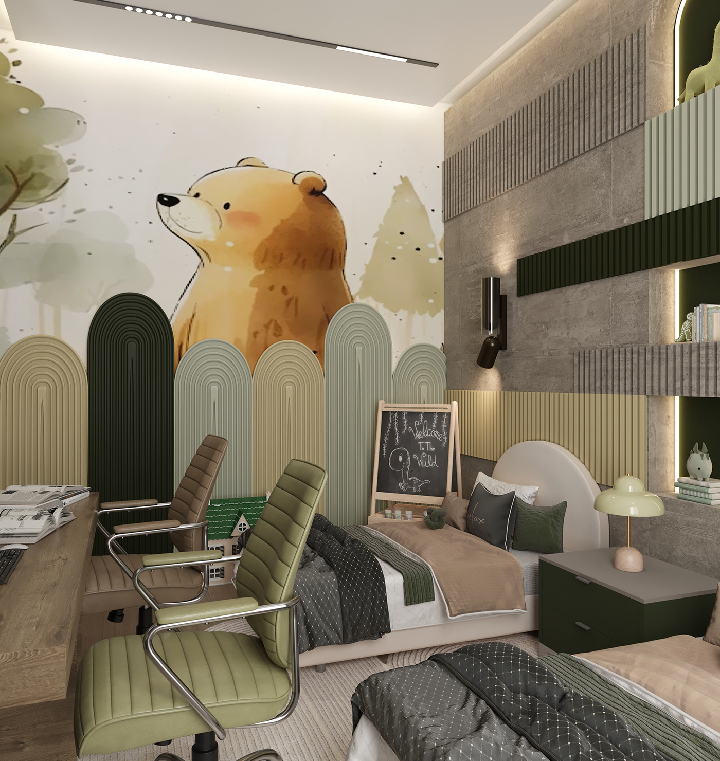 indoor Render interior design  3ds max architecture visualization corona