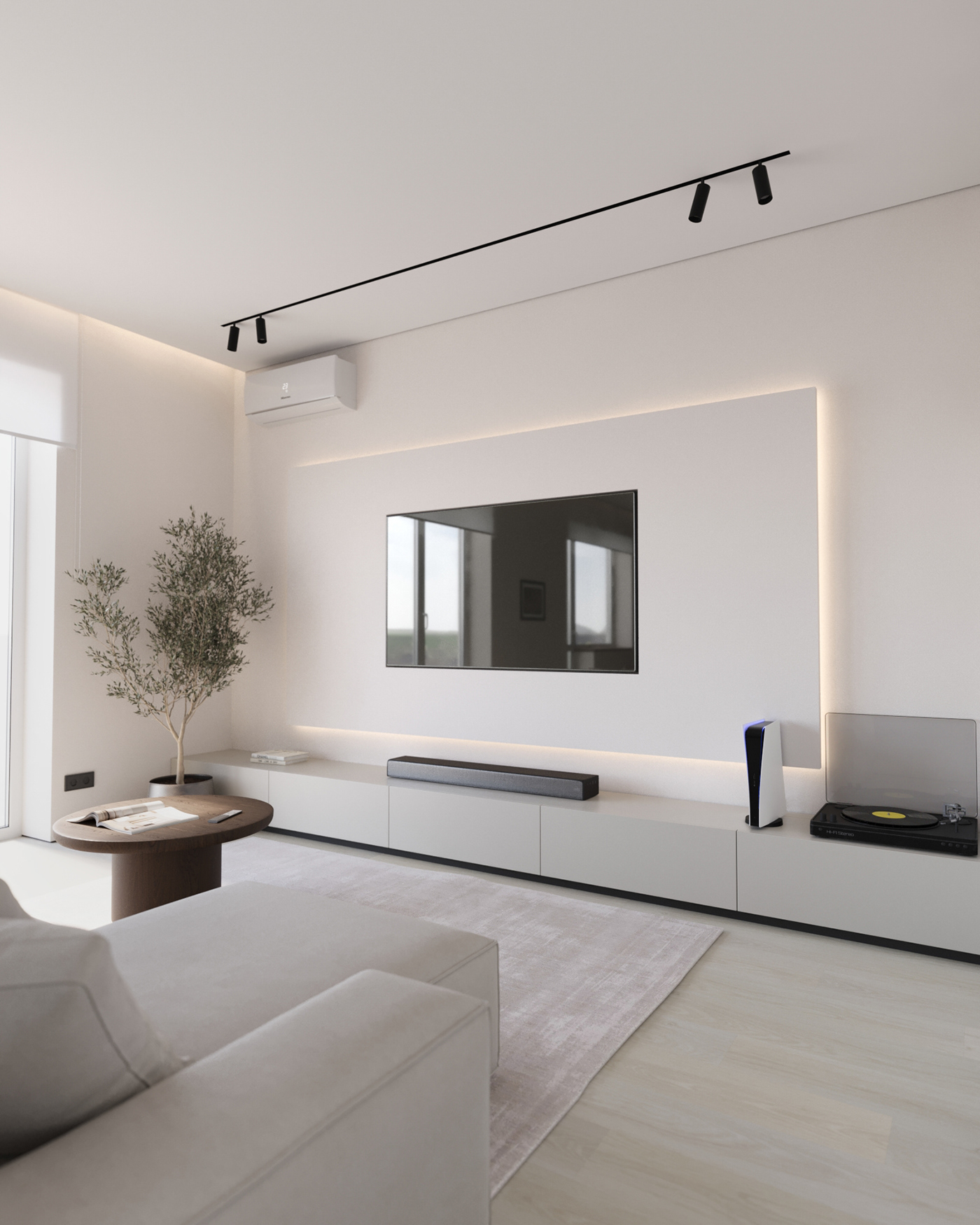 Interior visualization interior design  Render 3ds max corona modern kitchen living room interior ideas