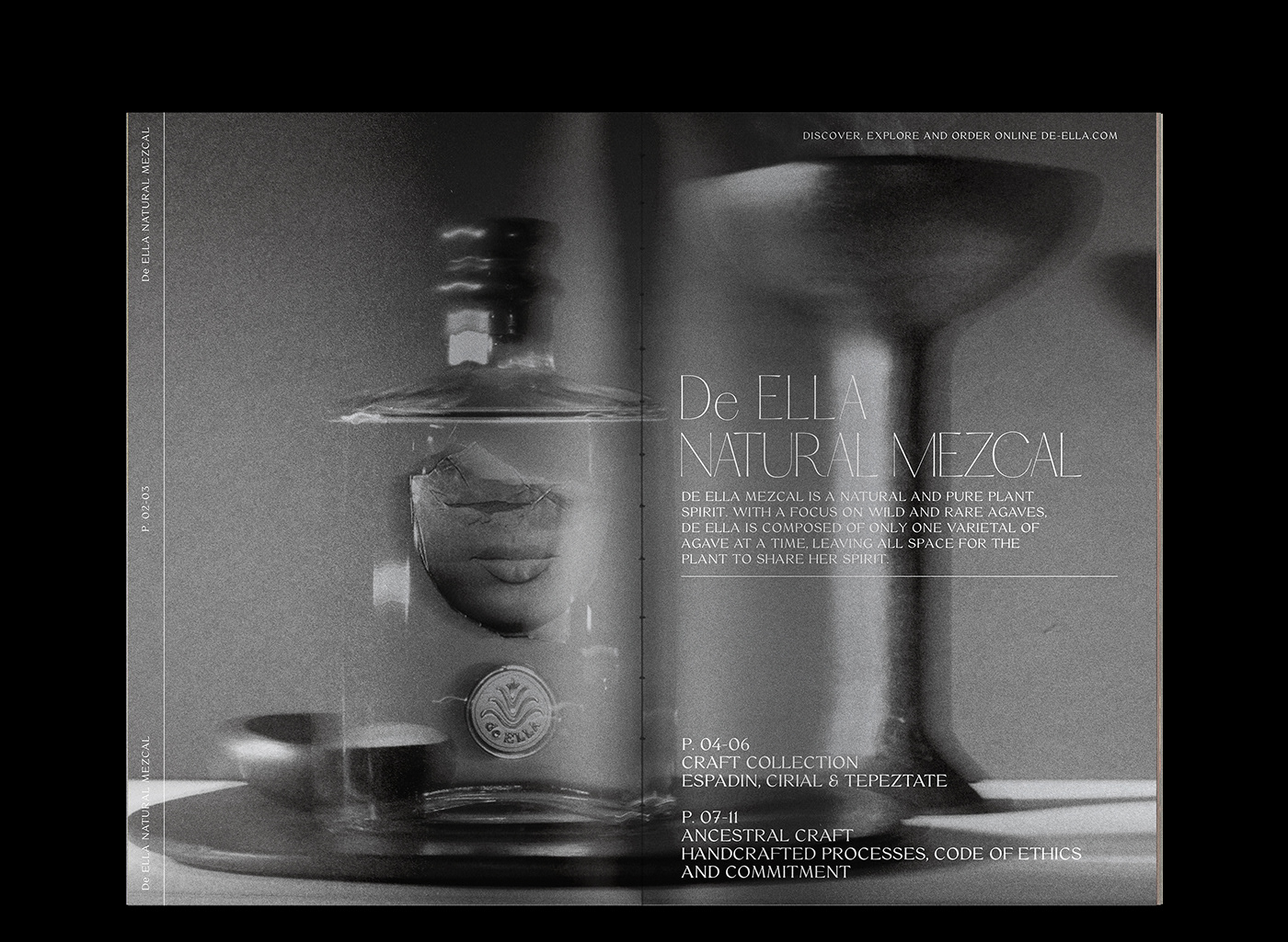 editorial Layout mezcal Spirits alcohol bar bottle branding  Food  Tequila
