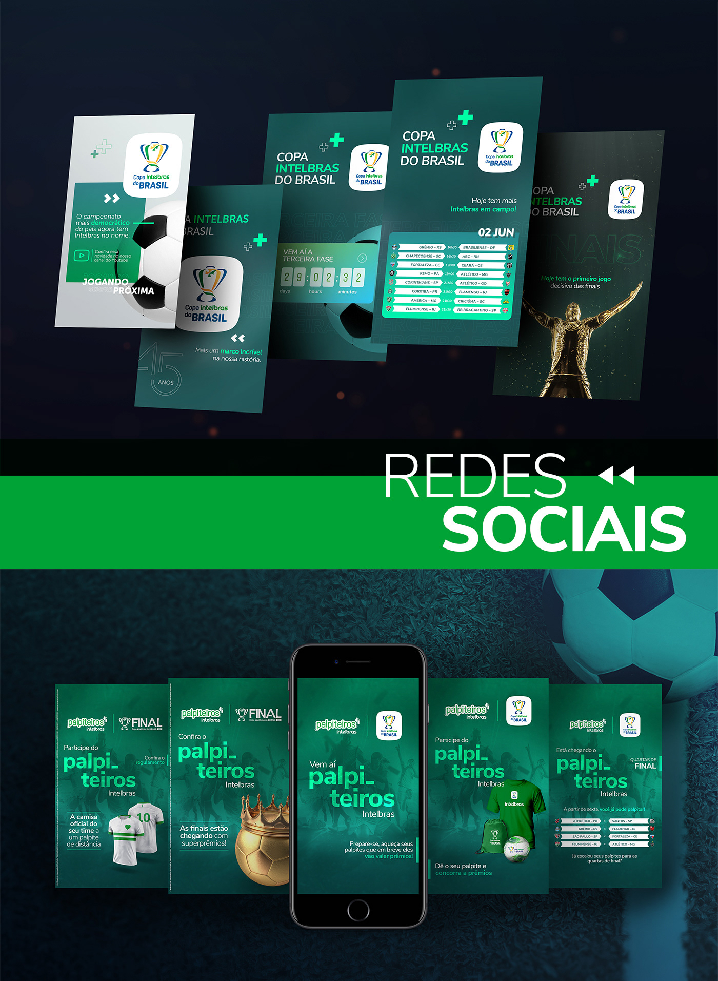 campanha copa do brasil criação design gráfico identidade visual intelbras publicidade