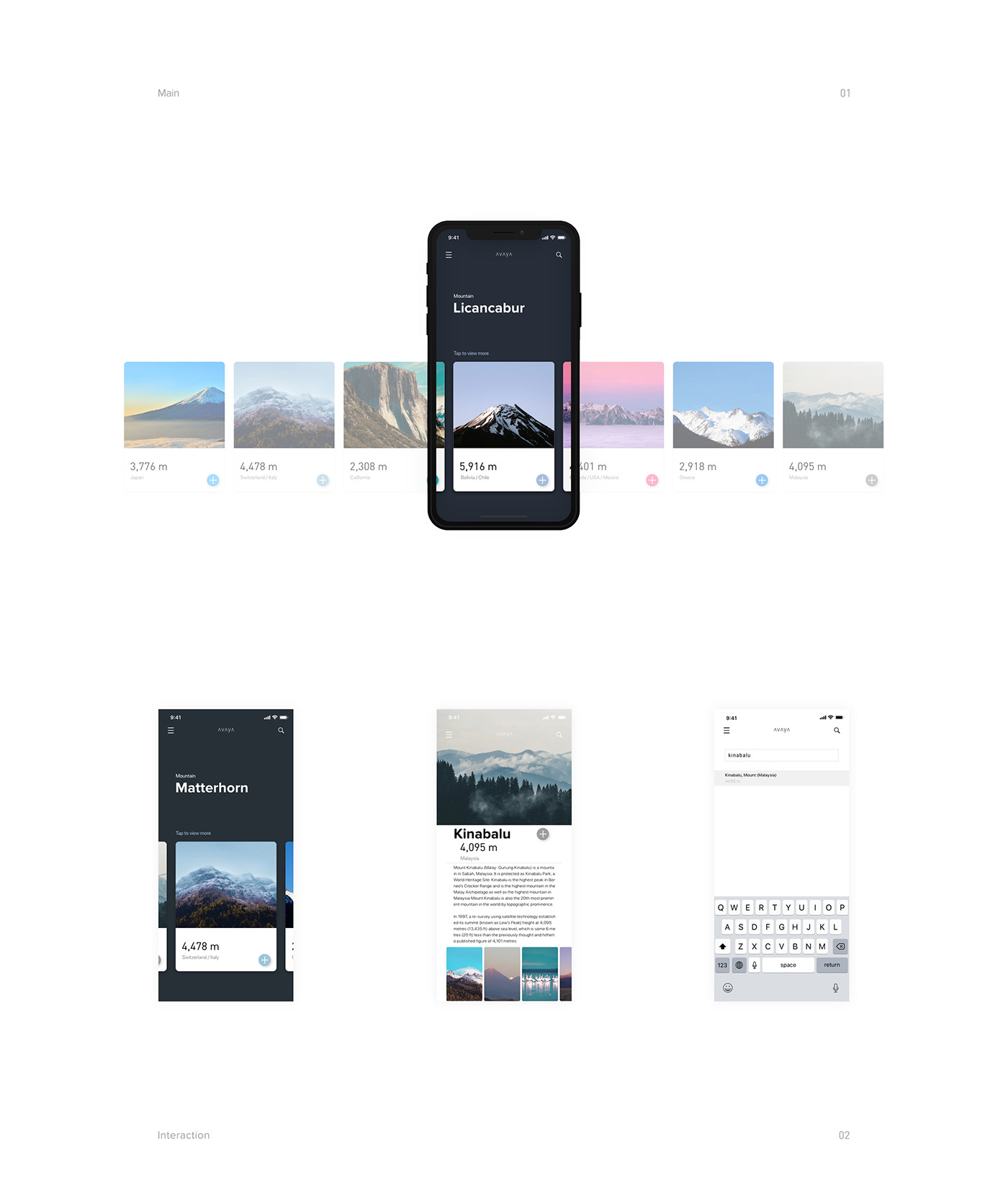 mountains UI ux interaction Web mobile motion logo branding 