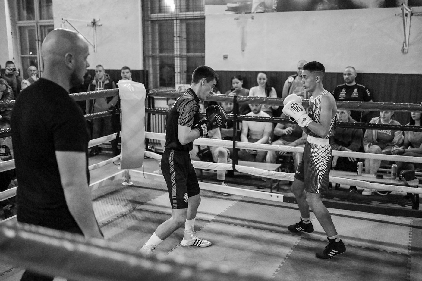 black and white Photography  Boxing kickboxing sport Serbia Martial Arts sparring gym kulpin