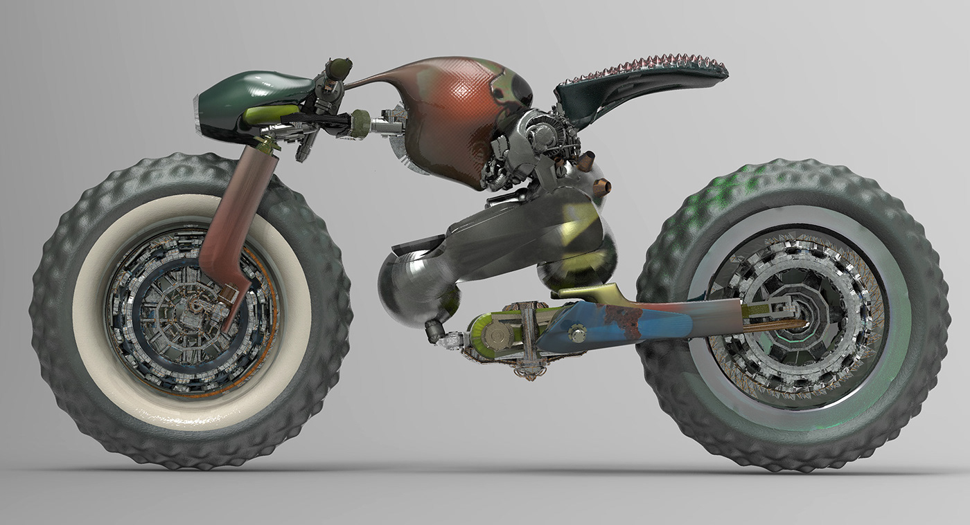 motorbike Bike max brazier-jones concept art product design  bike concept Game Art Character design 