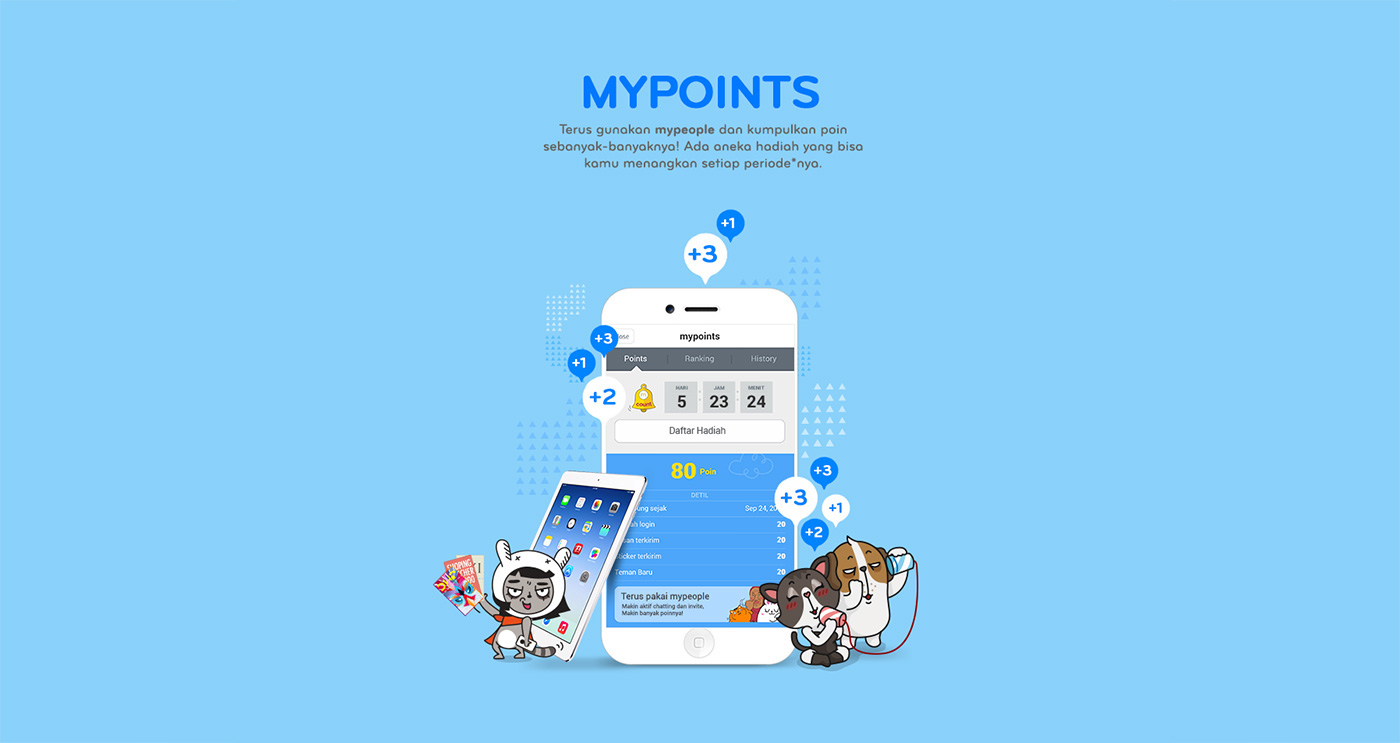 mypeople Chat app UI ux sticker Daum Rise Indonesia