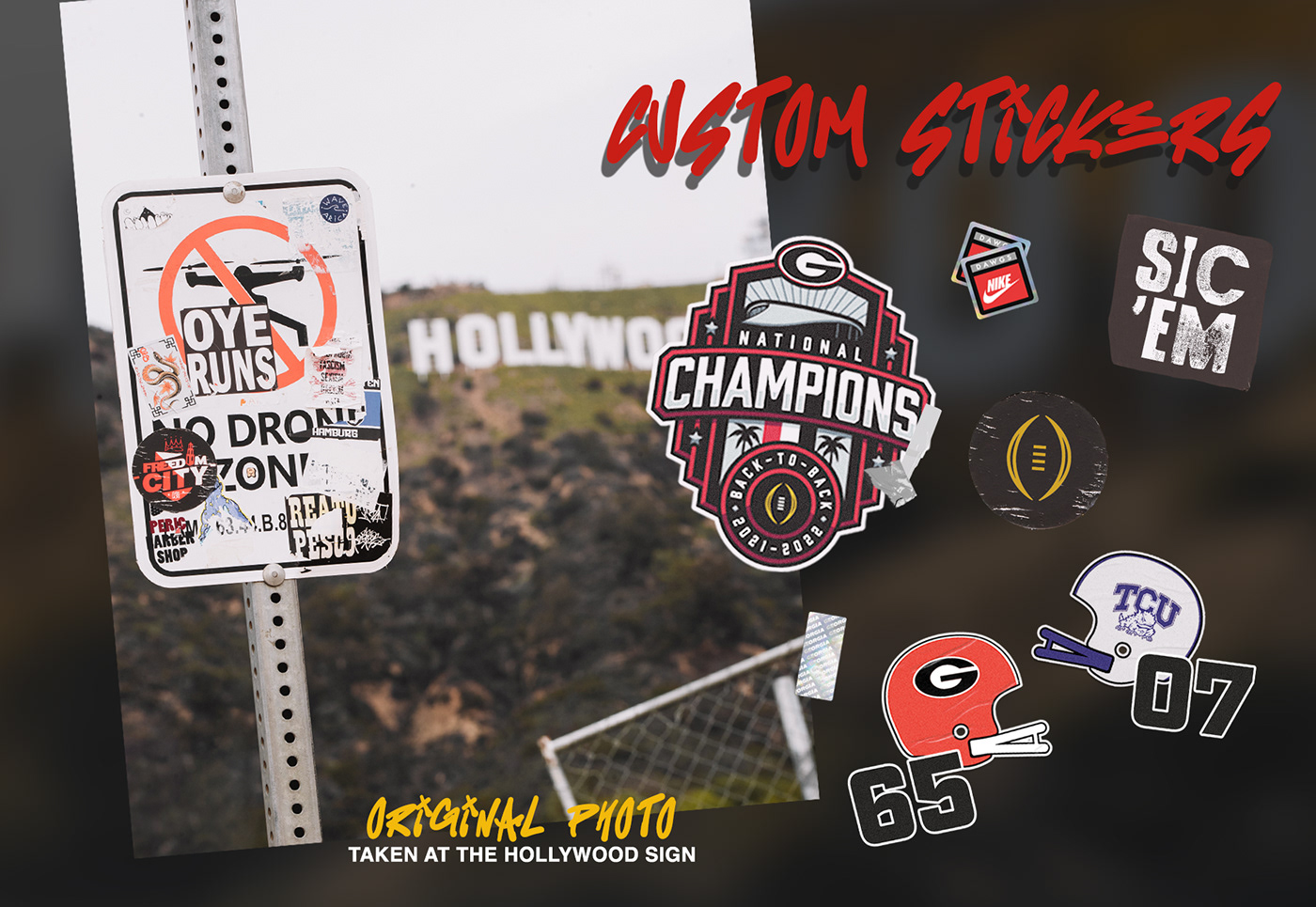 college football football graphic design  hollywood Los Angeles