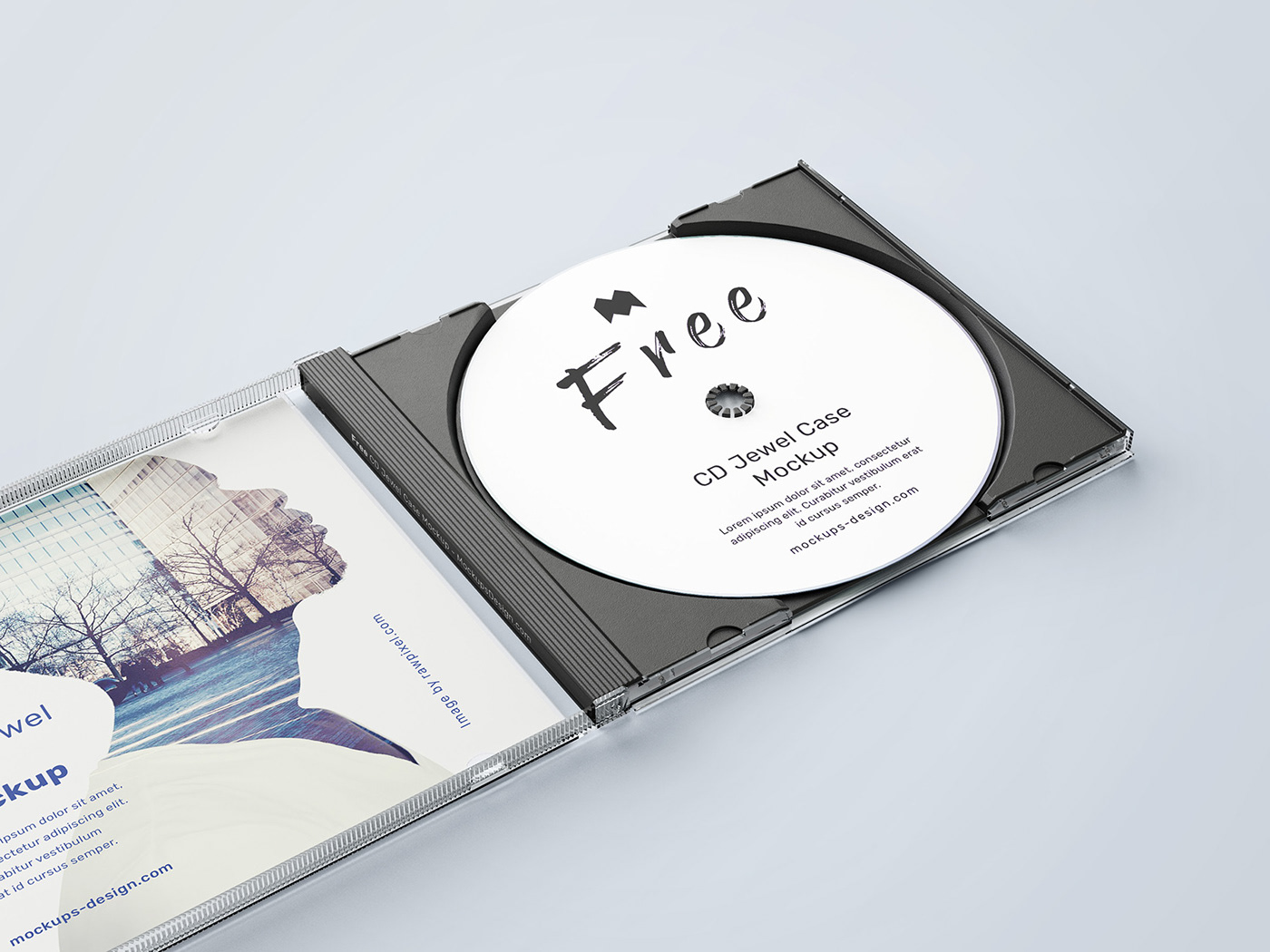 free cd DVD tray package Mockup freebie download