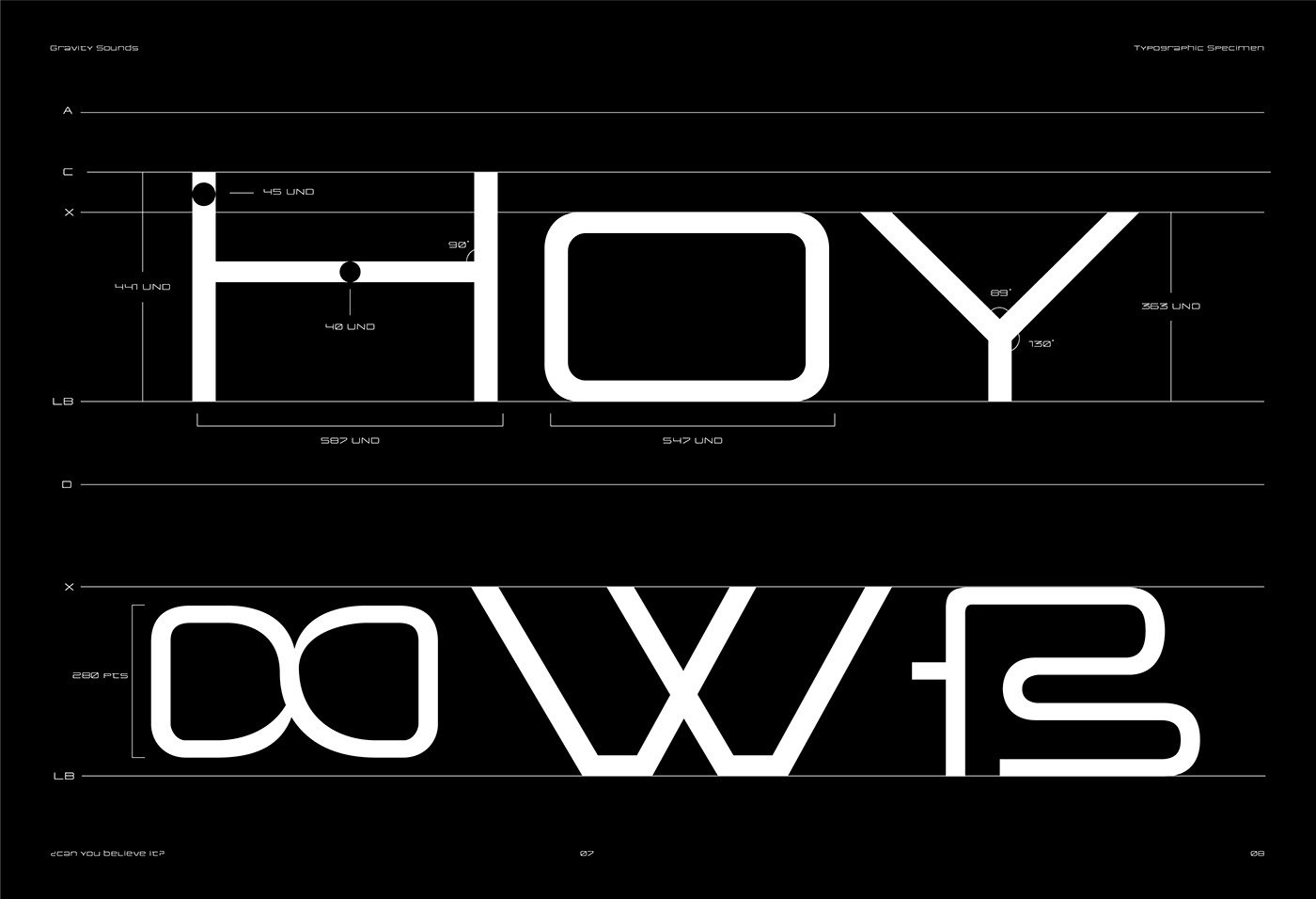 font FUTURISM geometric graphic design  gravity Kynetic typography Minimalism sounds titles typography  