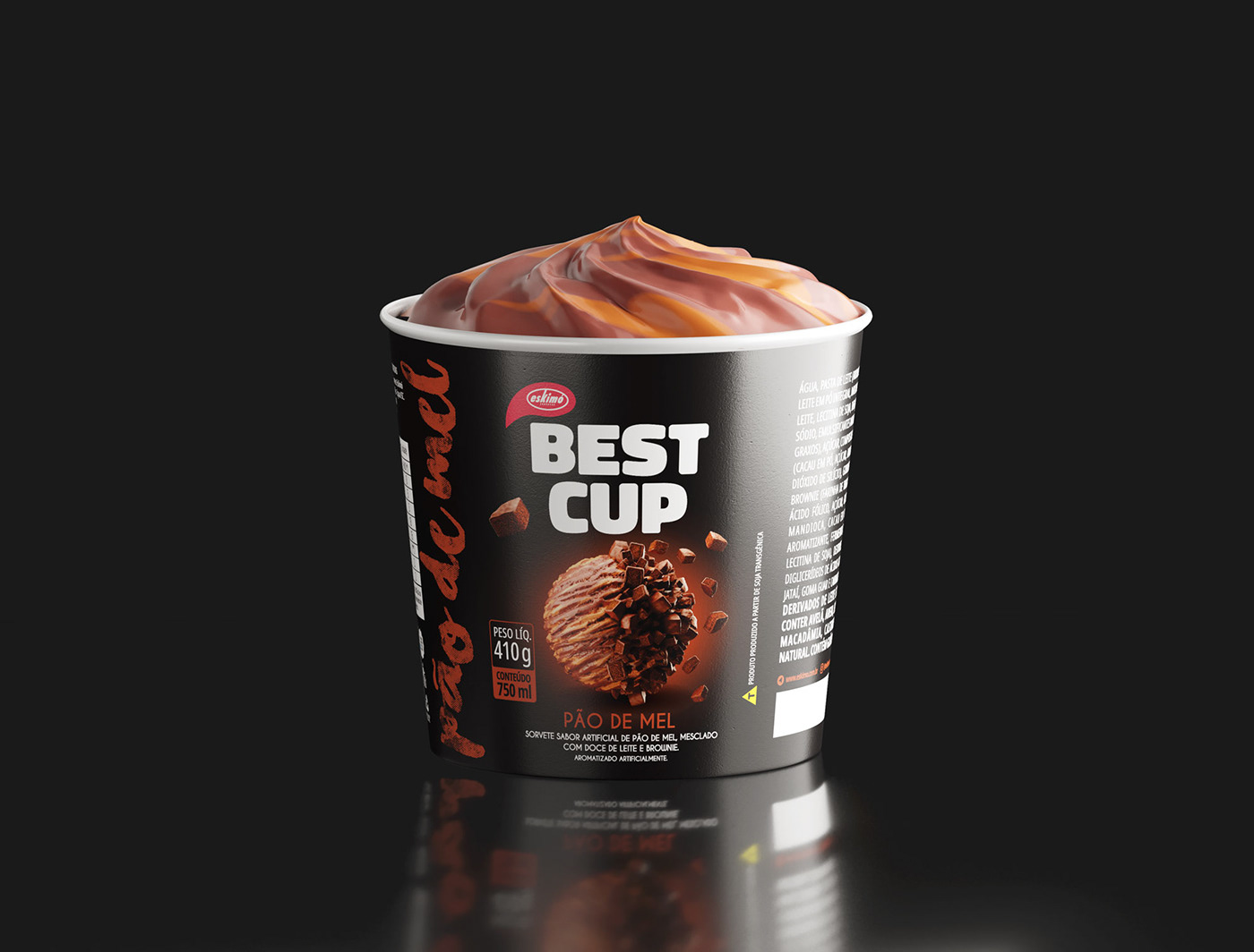 design eskimo Food  Gelato ice cream Packaging sorvete