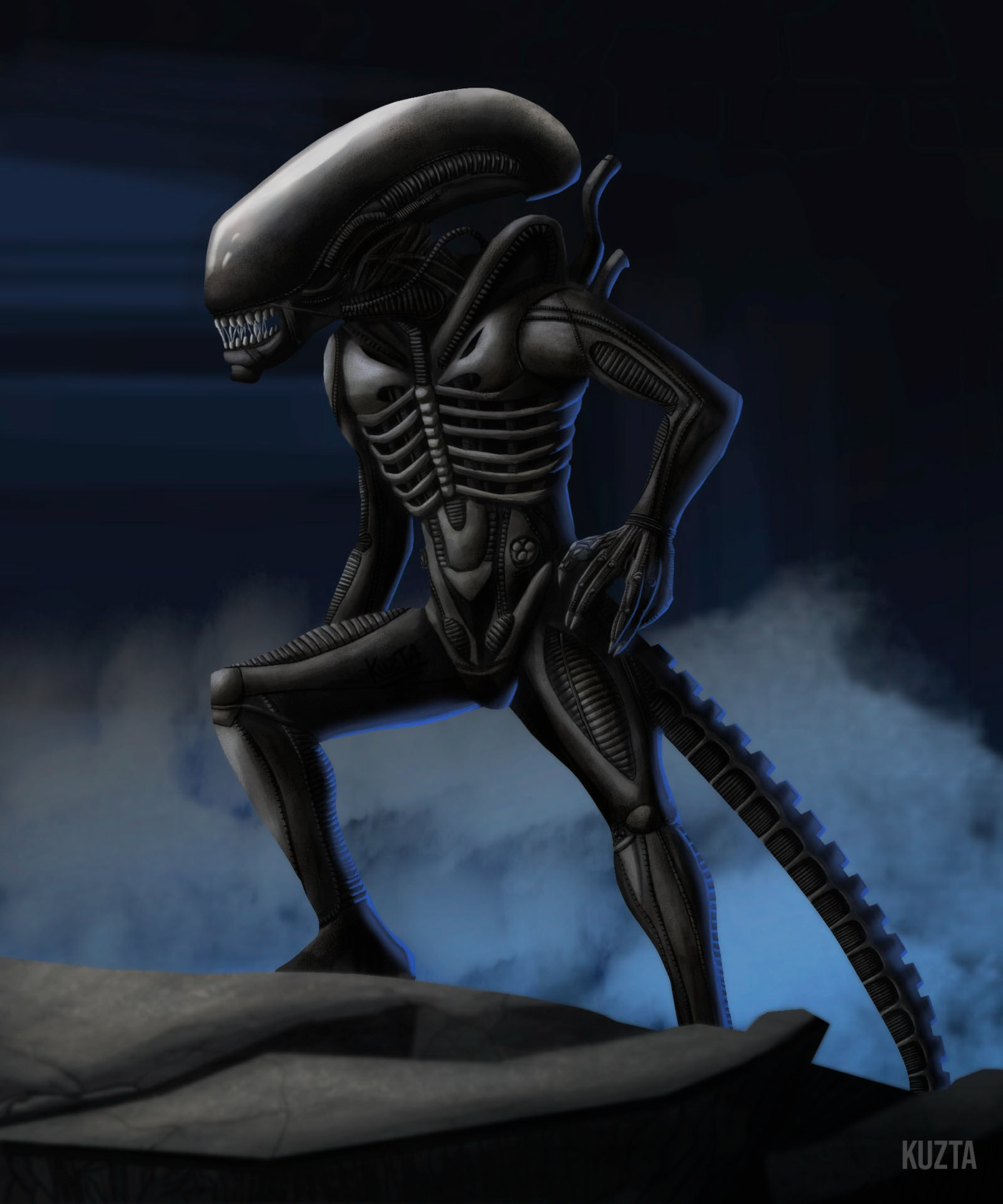 alien Digital Art  horror Scifi Xenomorph
