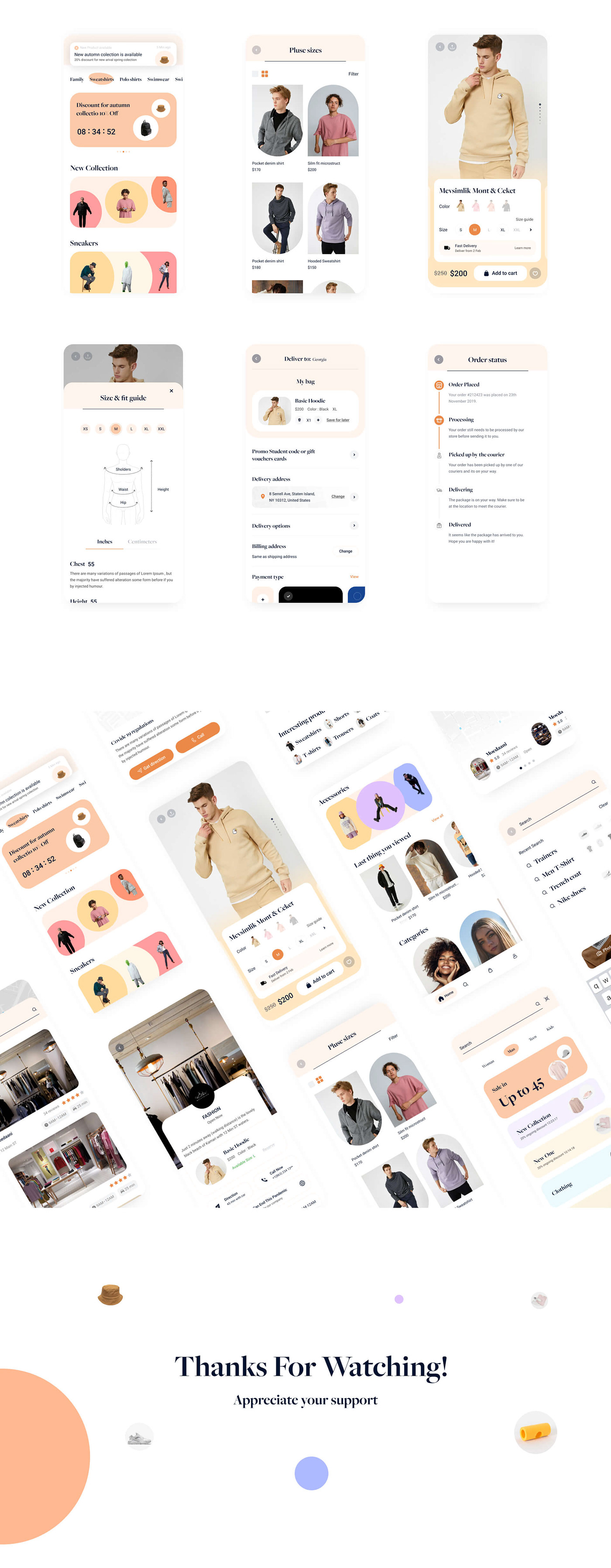 app design ios UI Ecommerce Fashion  shop application mobile store