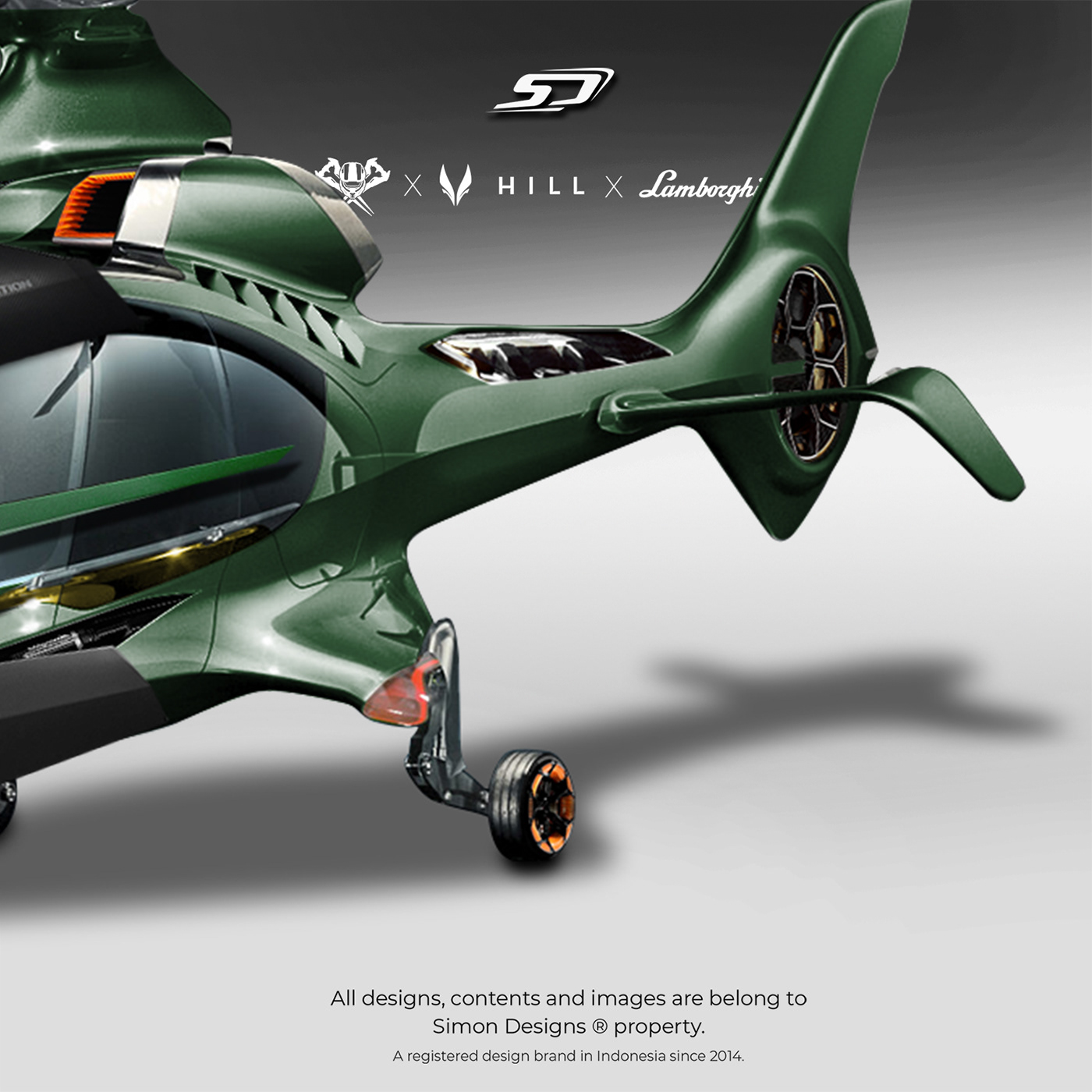 aviation design Aviation World cool designer digital modification Halo Helicopter Design Hill Helicopter lamborghini Simon Designs
